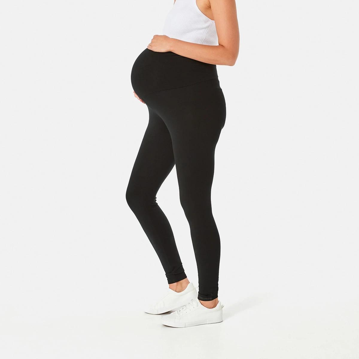 2 Maternity Full Length Leggings Black, 2 of 4