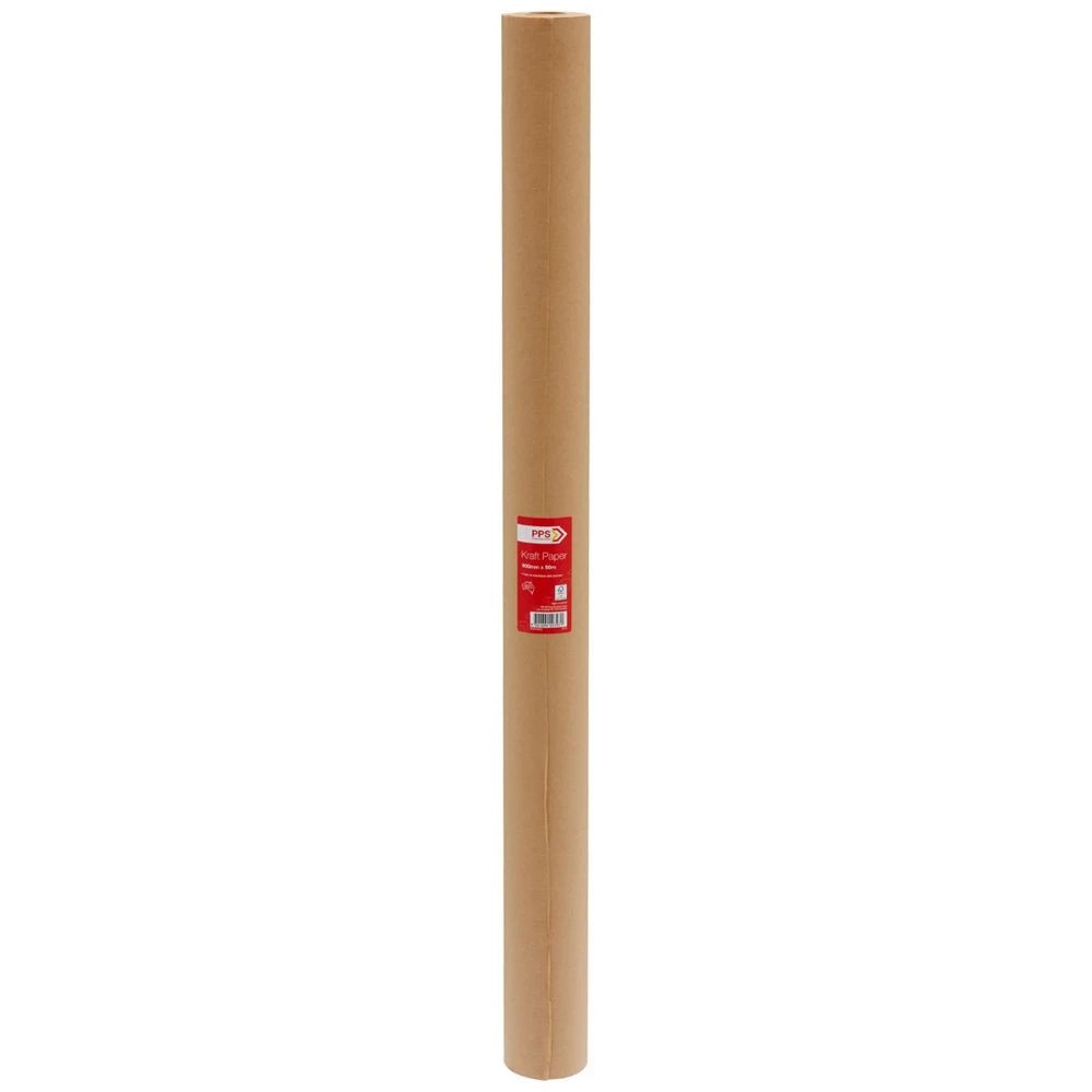1 PPS Kraft Paper Roll 900mm x 50m, 1 of 2