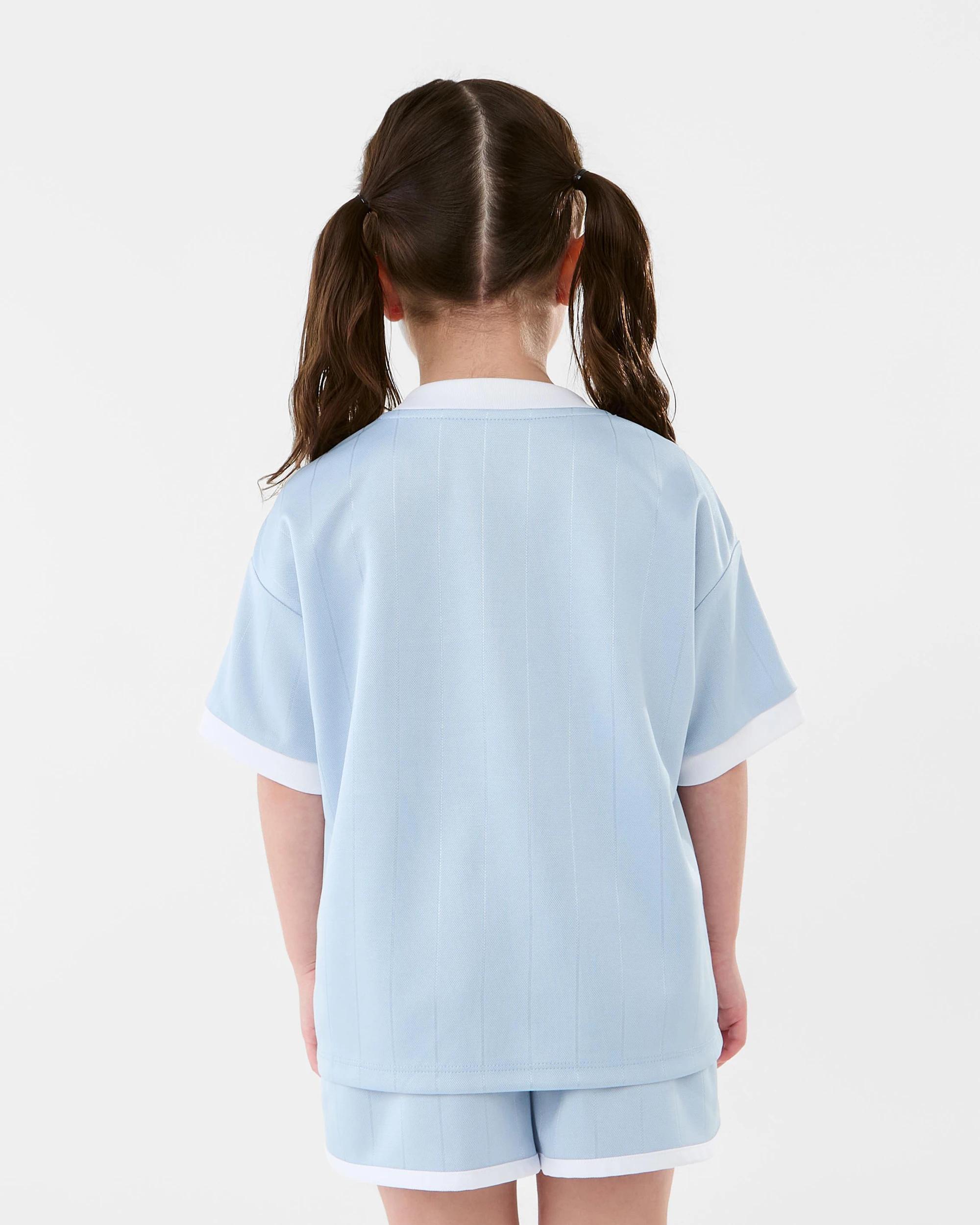2 Short Sleeve Oversized Sporty T-shirt Blue 01, 2 of 8