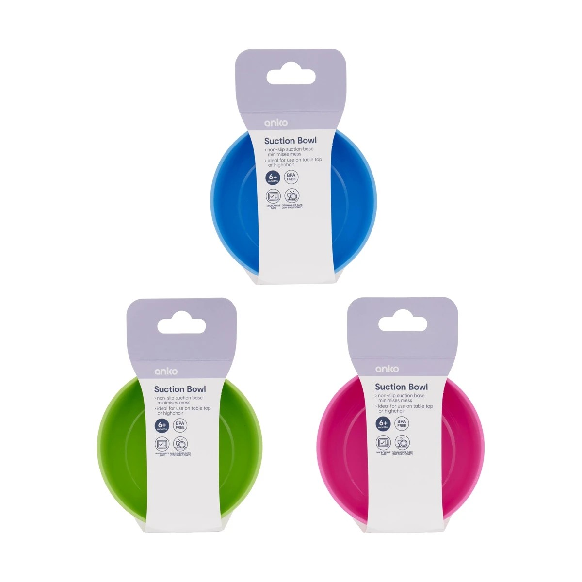 6 Suction Bowl - Assorted, 6 of 6