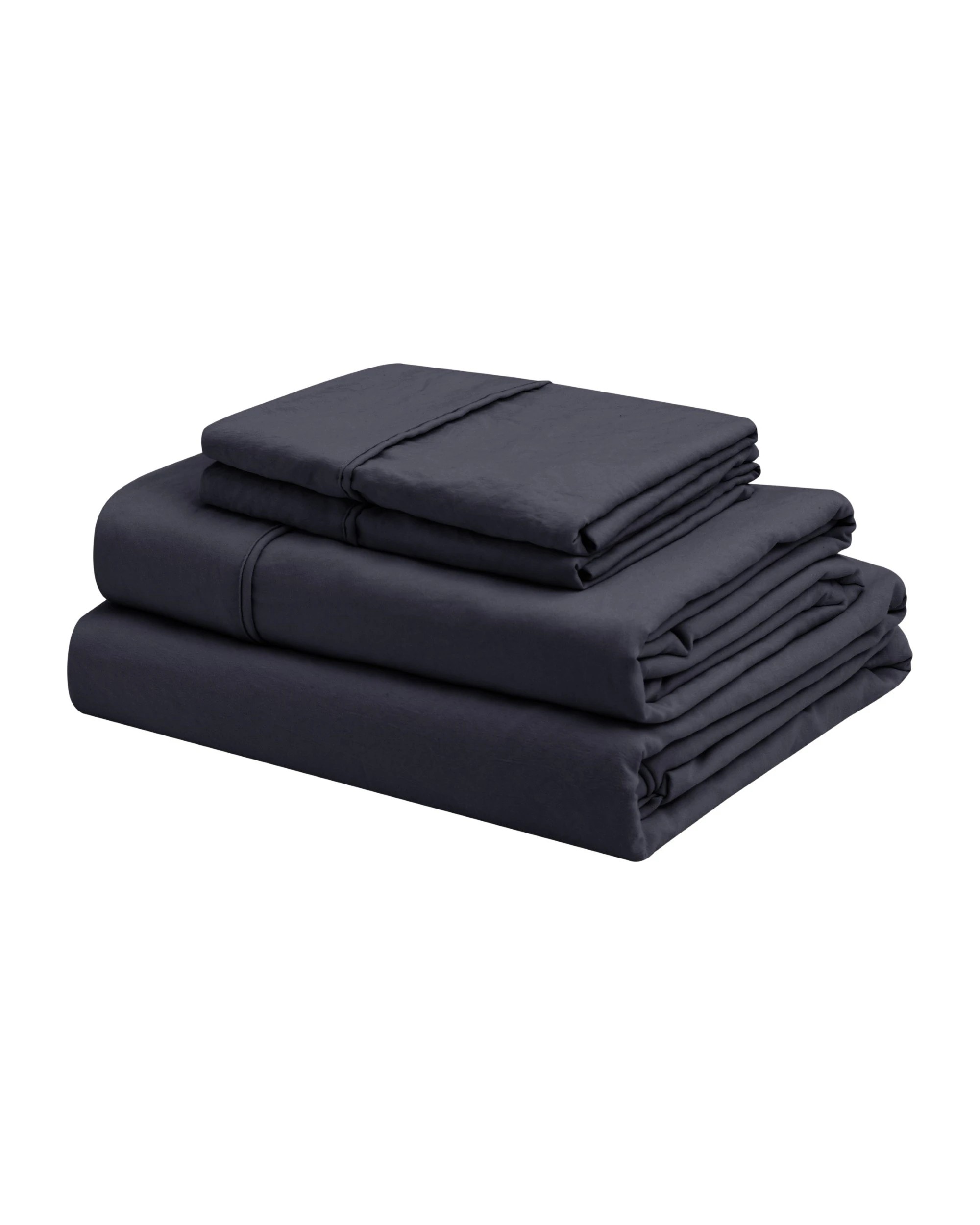 6 Dreamaker Superfine Washed Microfibre Sheet Set - Double Bed - Navy, 6 of 6