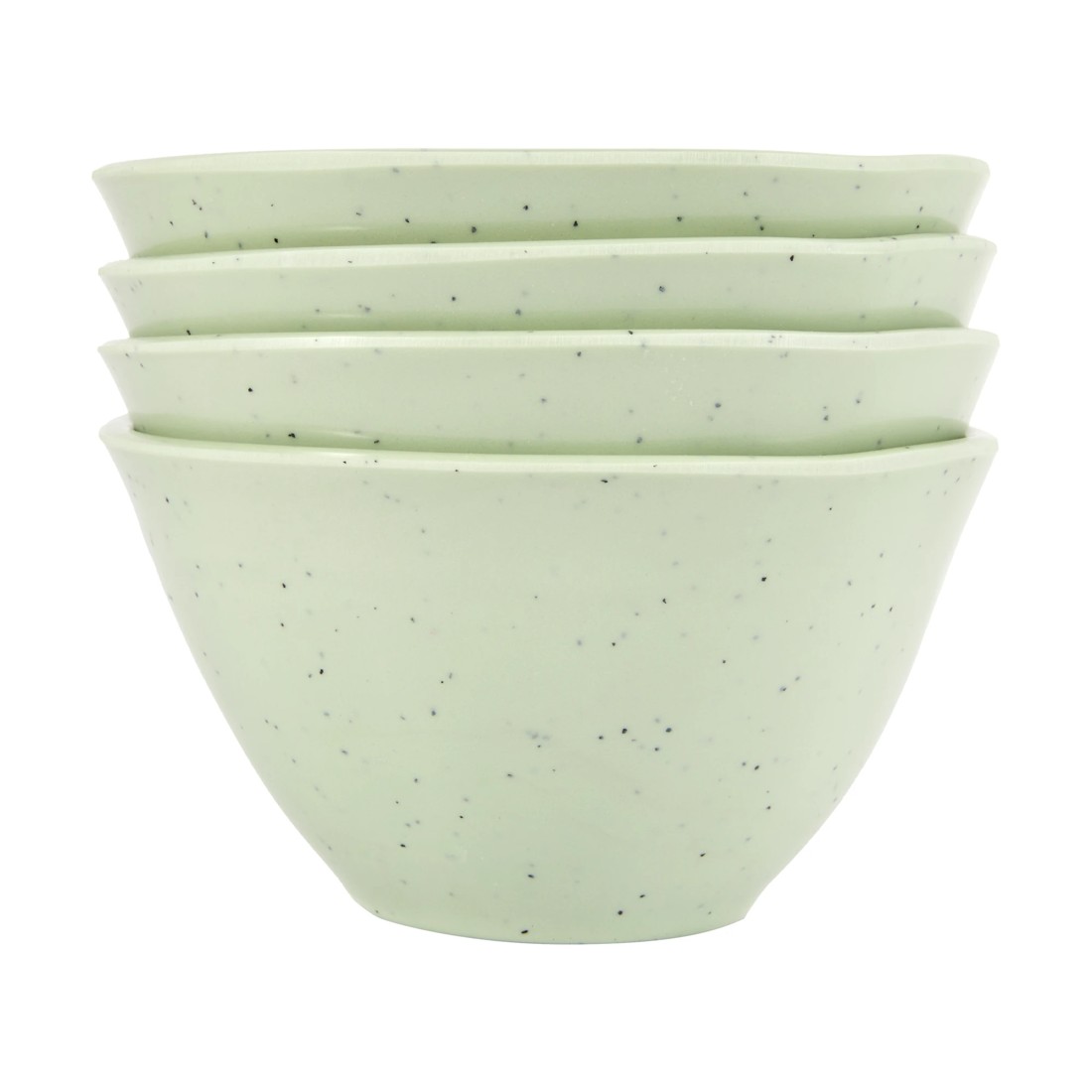 3 4 Pack Green Glazed Look Bowls, 3 of 5