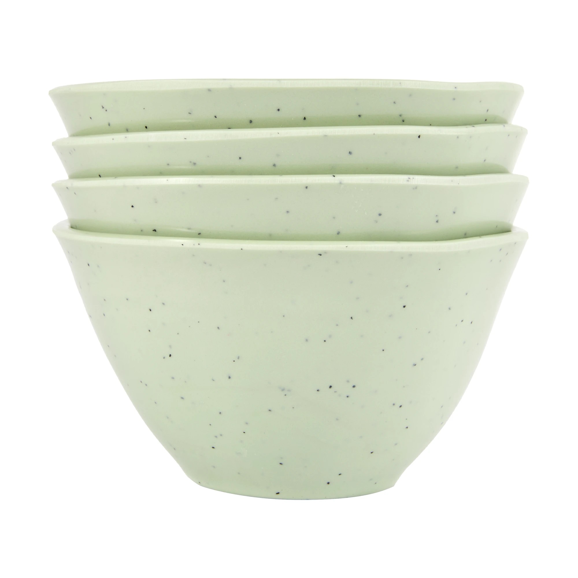 4 4 Pack Green Glazed Look Bowls, 4 of 6