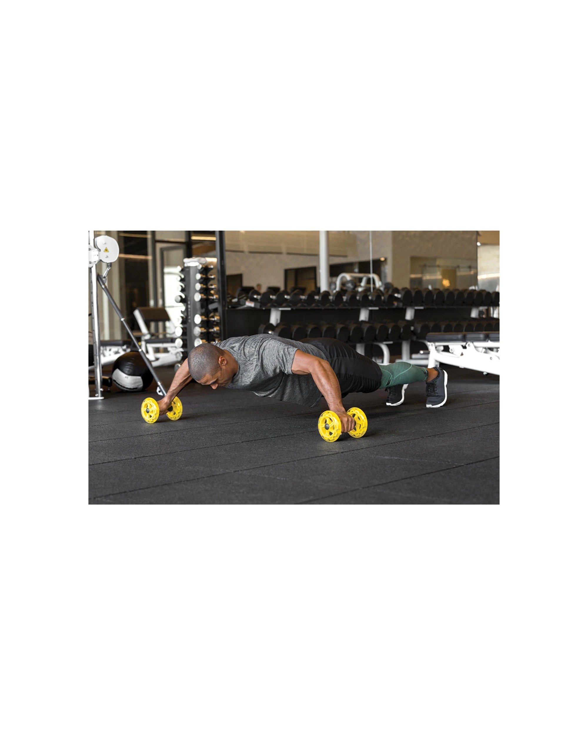 3 SKLZ Core Wheels Ab Trainer 2pc Ergonomic Foam Handles Lightweight Portable - Yellow, 3 of 3