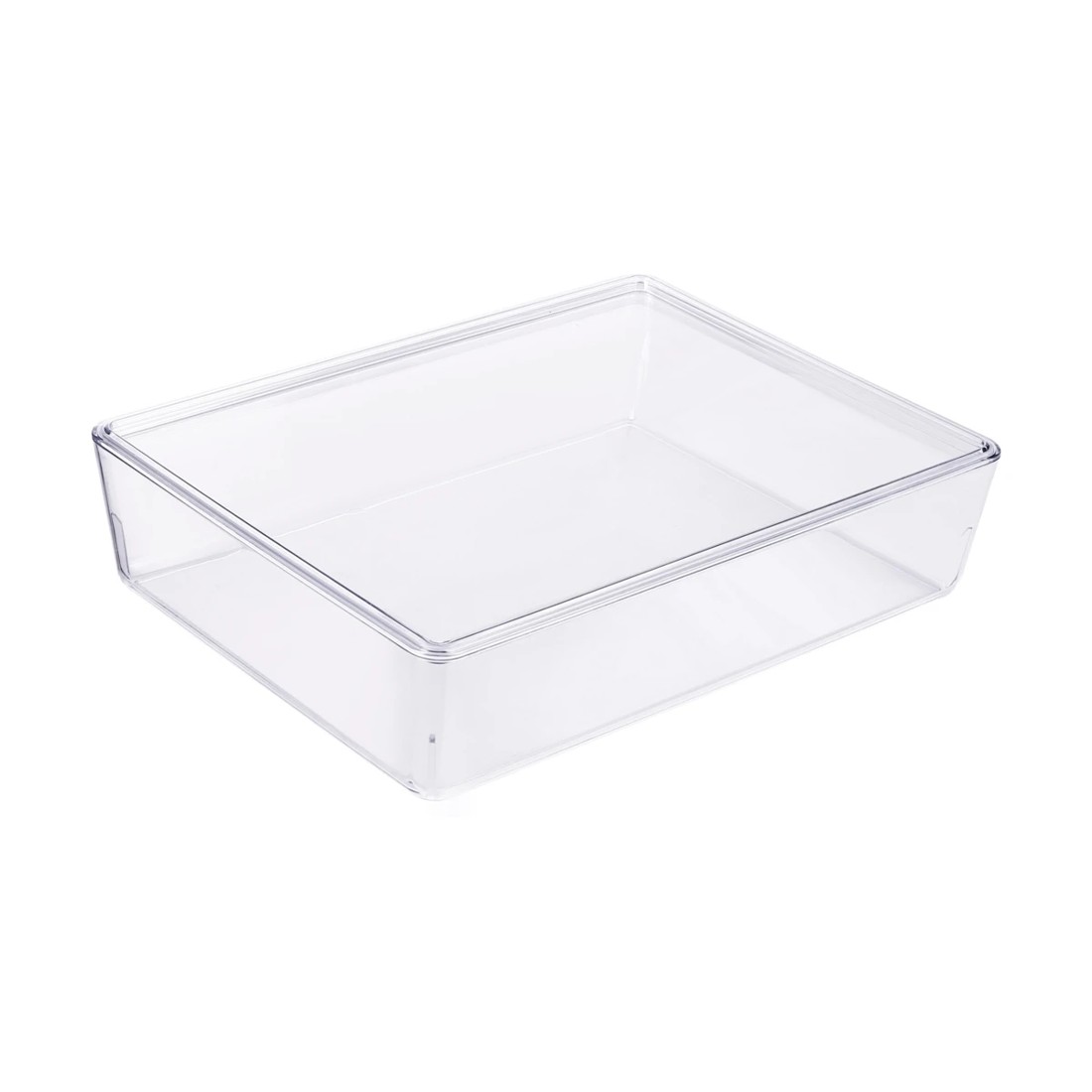 1 6L Smooth and Shiny Plastic Tub - Clear, 1 of 2