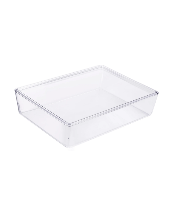 6L Smooth and Shiny Plastic Tub - Clear