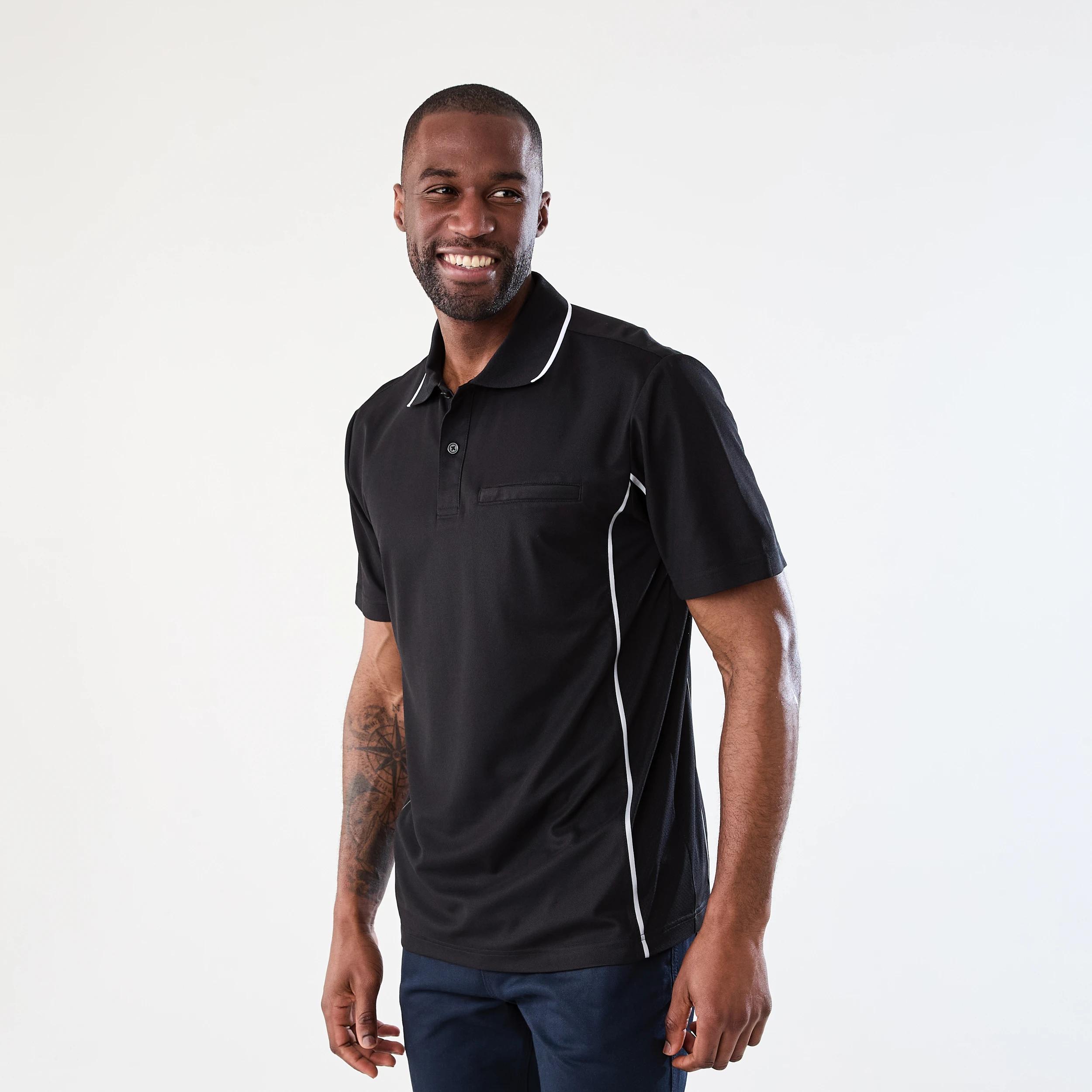 2 Workwear Short Sleeve Polo Shirt BLACK, 2 of 7
