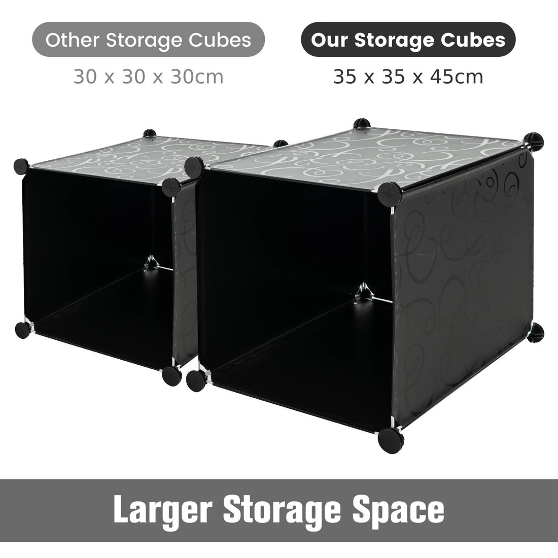 7 Costway 16-Cube Storage Organiser Portable Wardrobe Closet Combination Armoire, 7 of 10