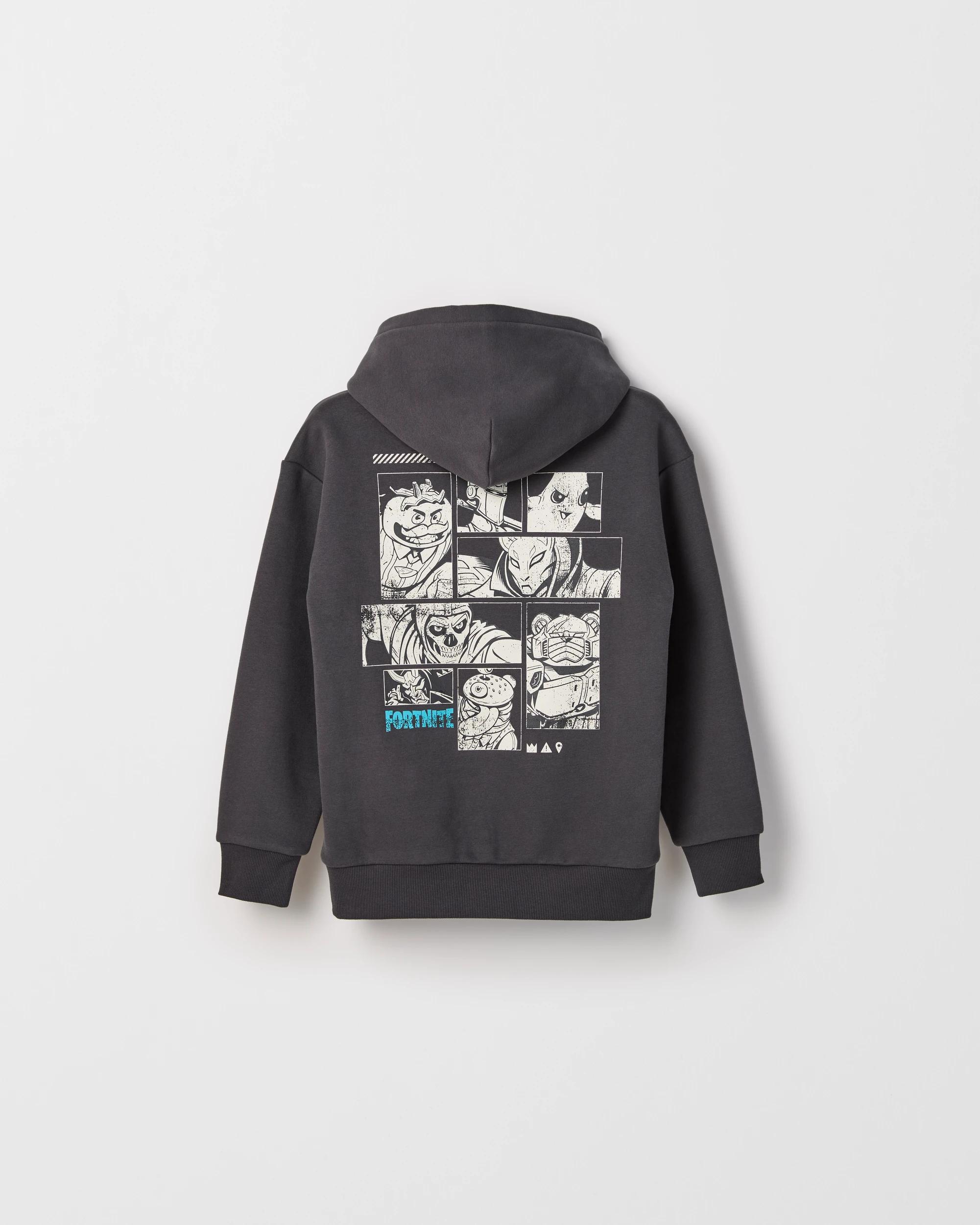 3 Fortnite Australian Cotton Blend Popover Hooded Jumper BLACK, 3 of 3