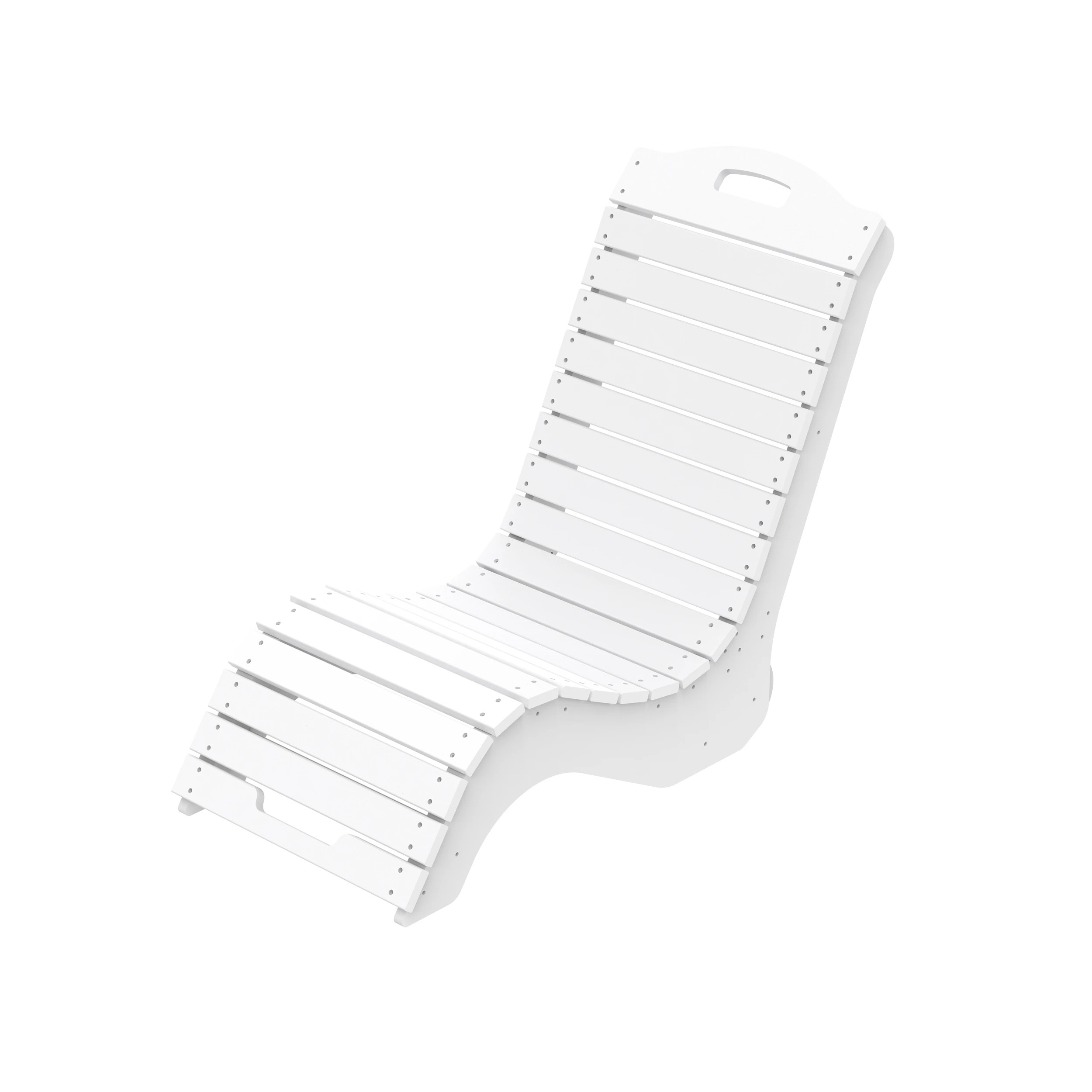 6 EHOMMATE Outdoor HDPE Adirondack Lounge Chair - White - White, 6 of 9