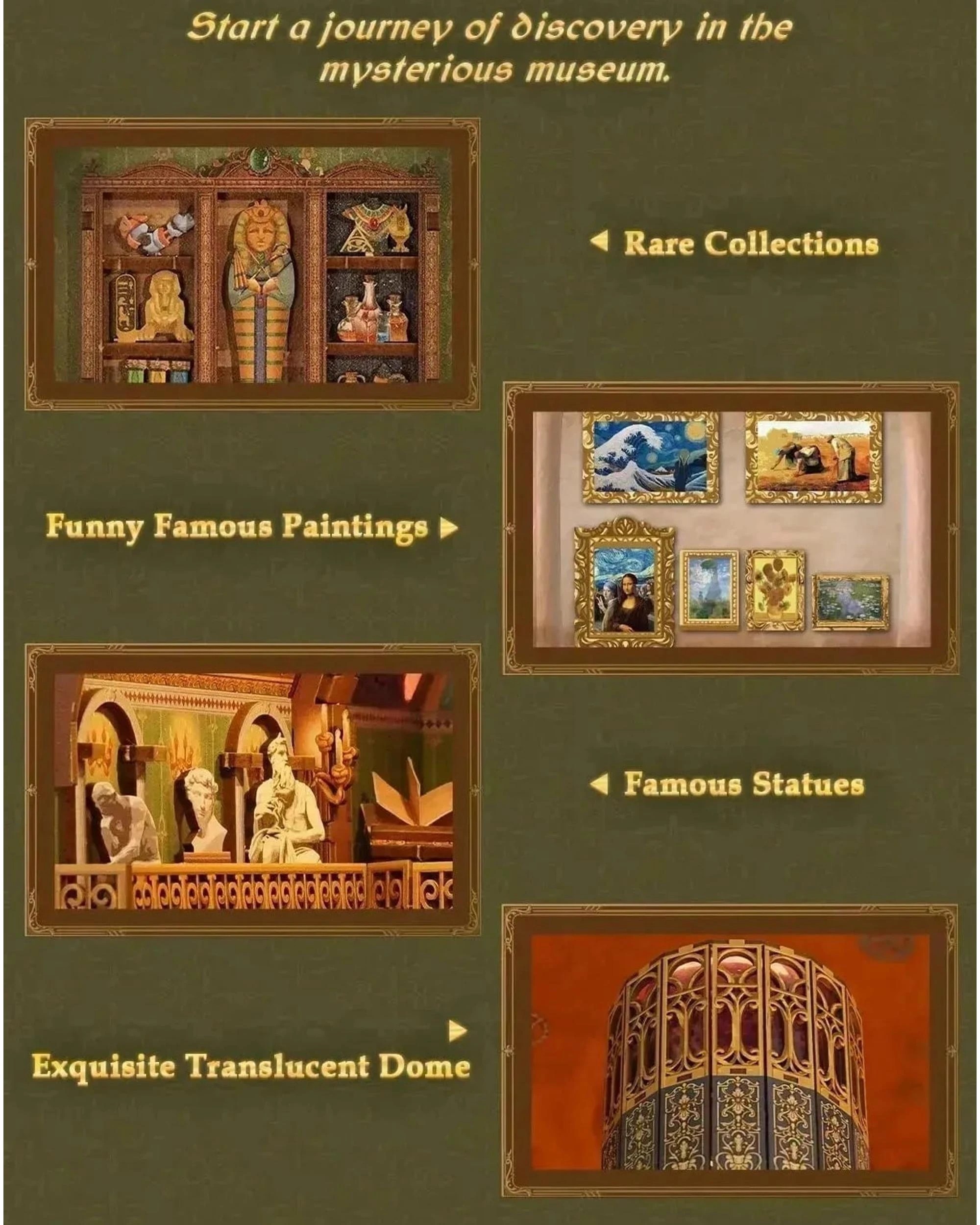 8 Tonecheer 3D Wooden Puzzle DIY Book Nook Kit - Spacetime Museum, 8 of 10