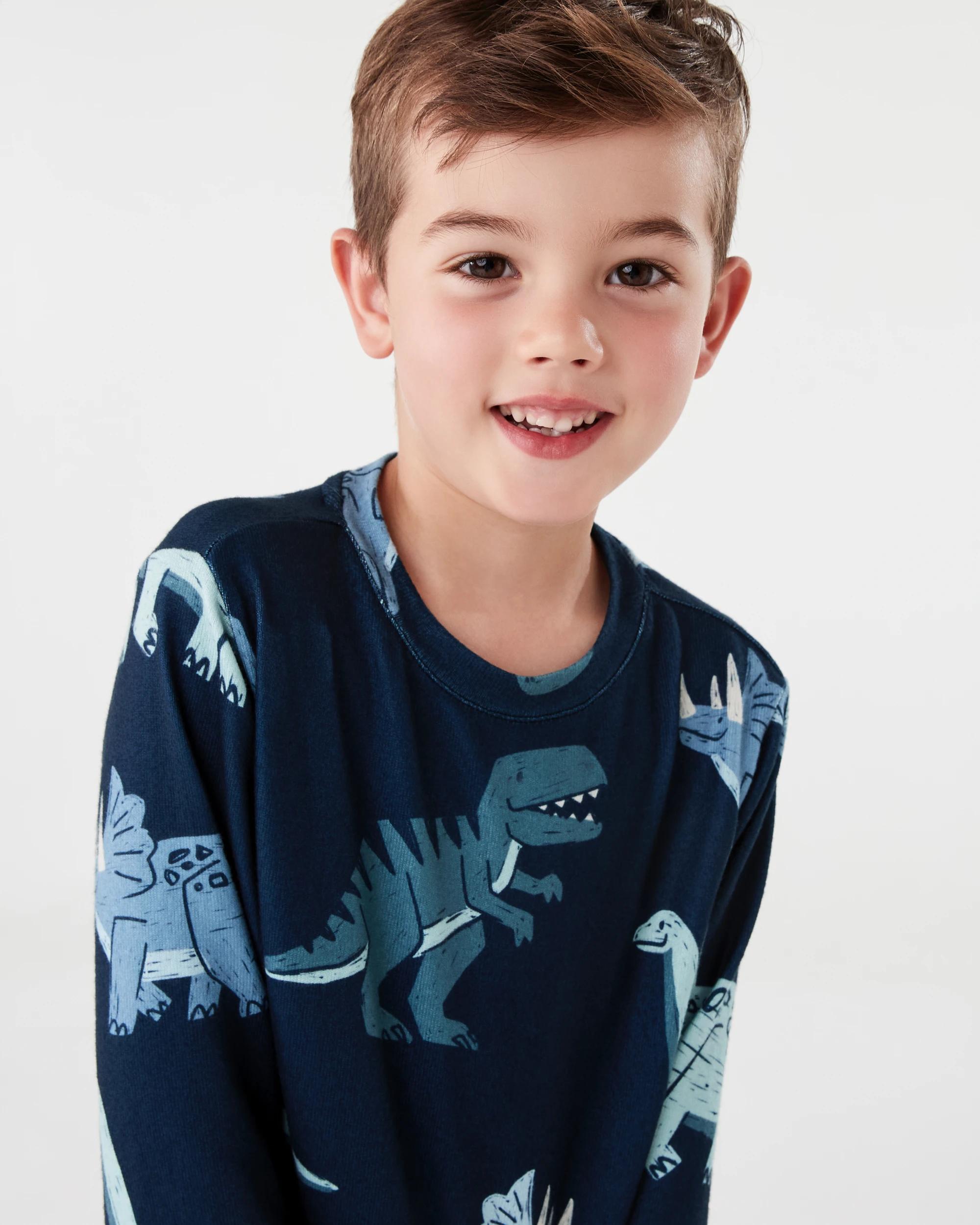 3 Hacci Pyjama Set Nvy Dino, 3 of 5