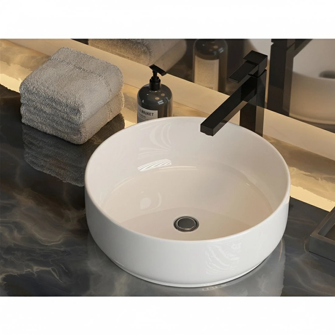 3 Cefito Bathroom Basin Ceramic Vanity Sink Hand Wash Bowl - White, 3 of 4
