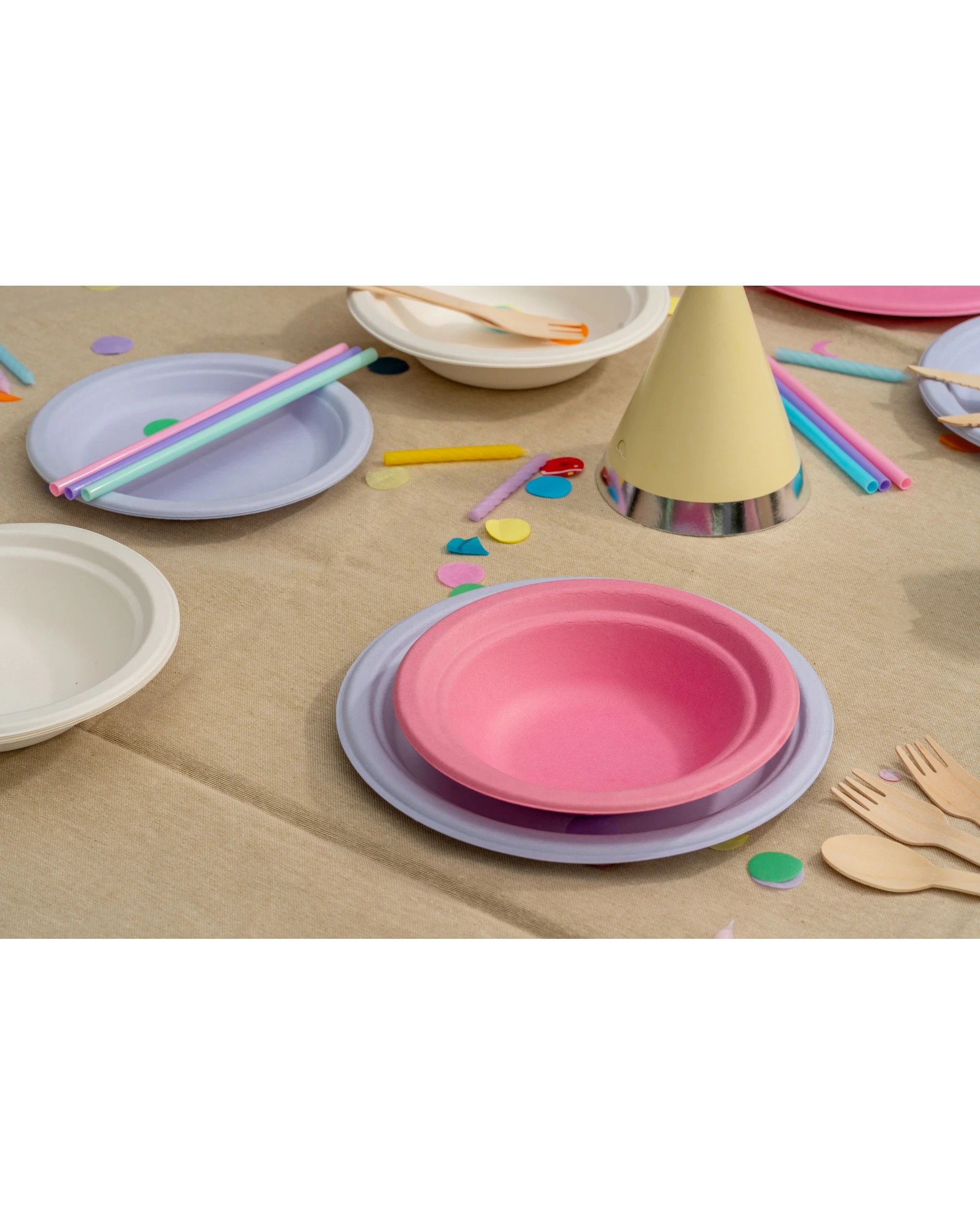 3 Partyware 50pc FSC Earth-Friendly Fork Set Tableware/Serveware 160mm - Natural, 3 of 3