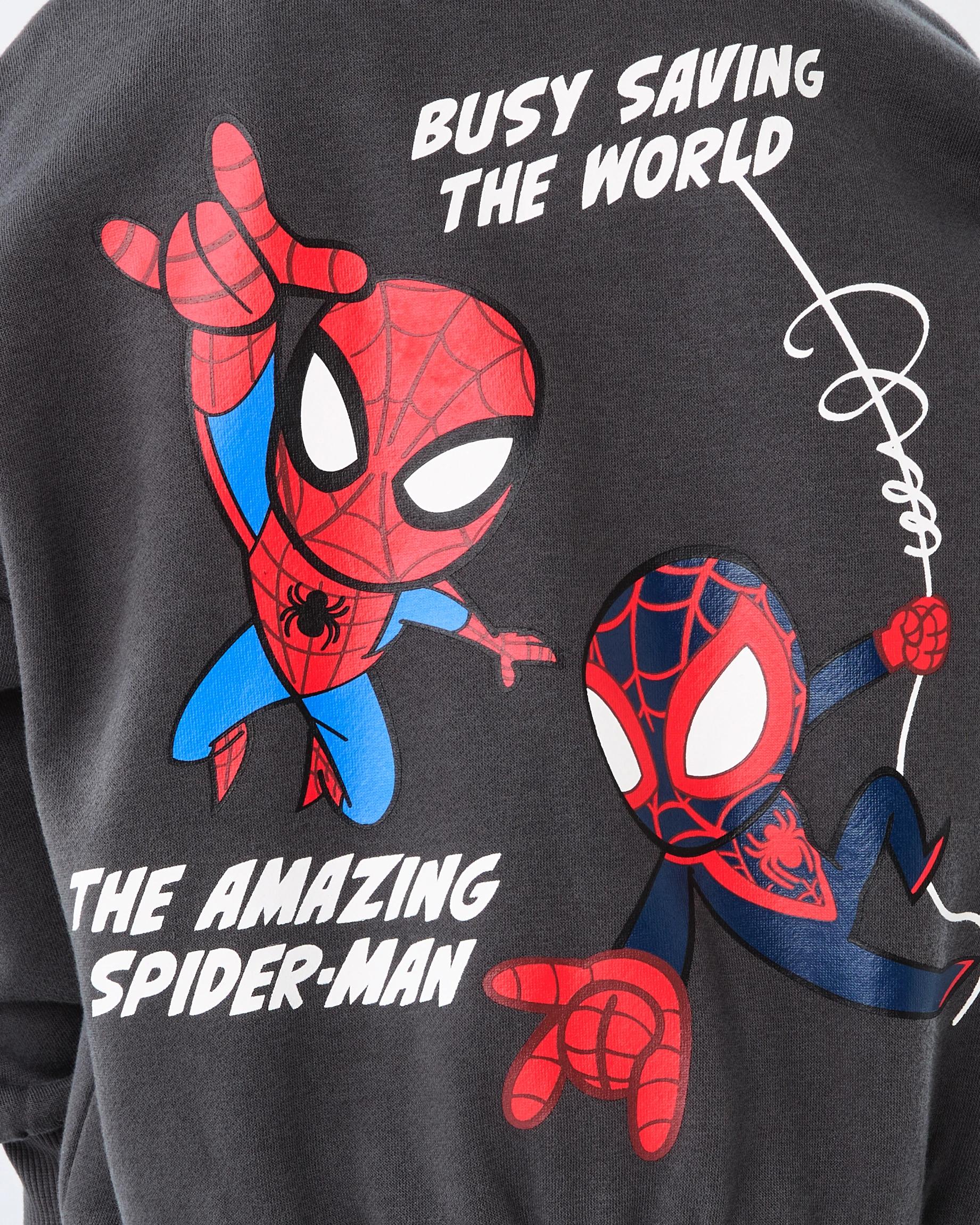 6 Spider-Man License Print Crew Neck Sweatshirt Spiderman, 6 of 8