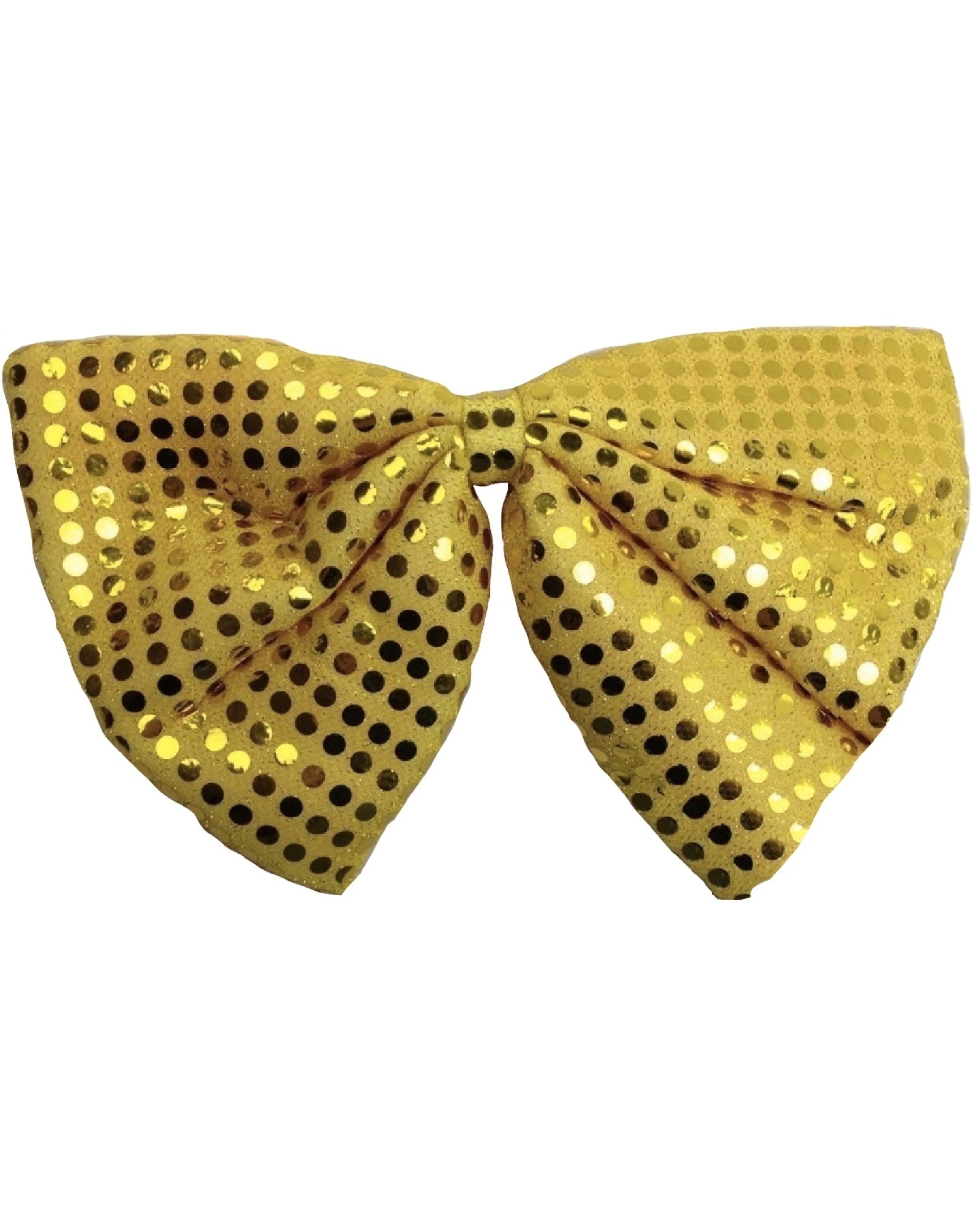1 BR Costumes LARGE BOW TIE Sequin Polka Dots Bowtie Big King Size Party Costume Yellow - One Size - Yellow, 1 of 1