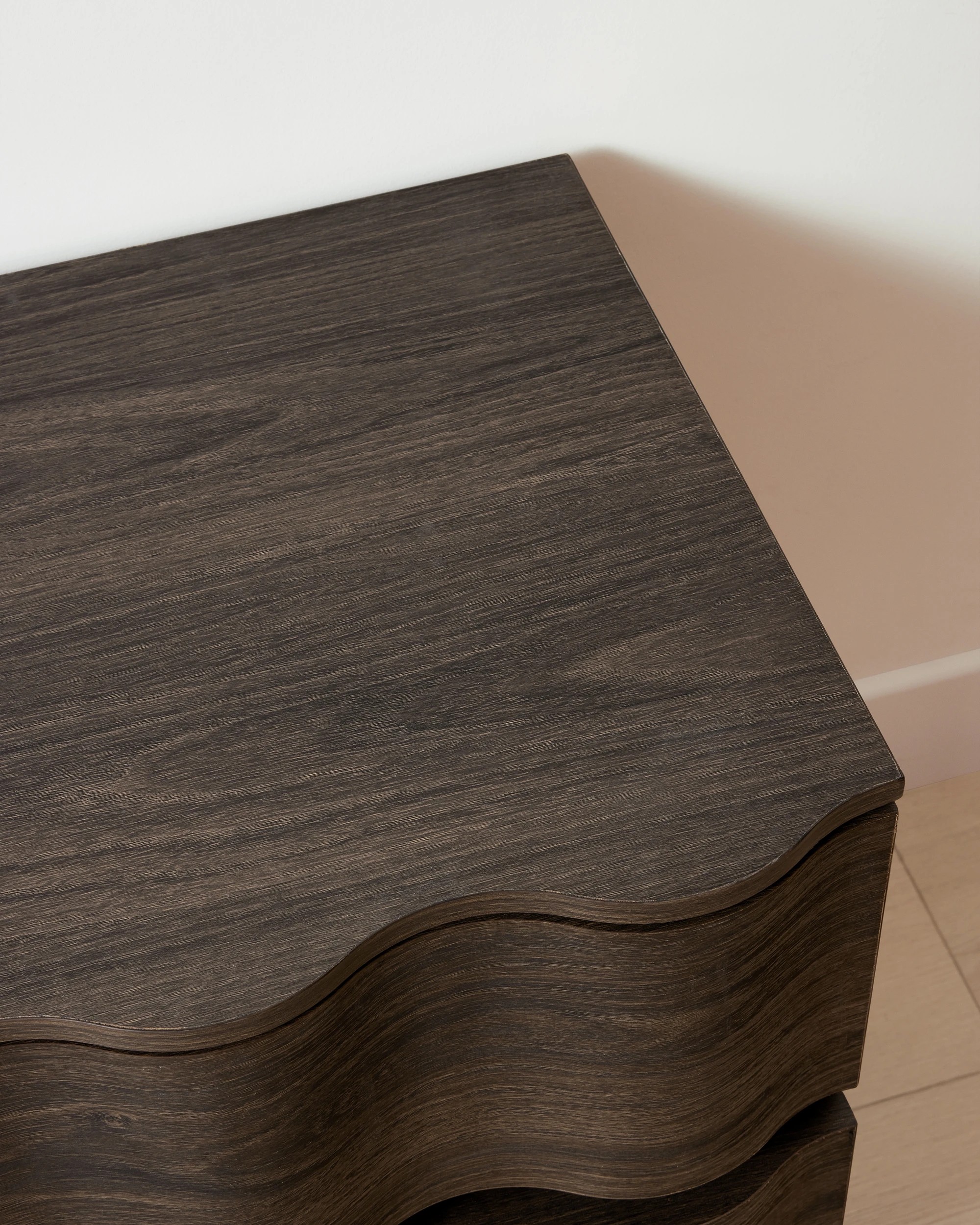4 Ripple 2 Drawer Bedside Table - Walnut, 4 of 6