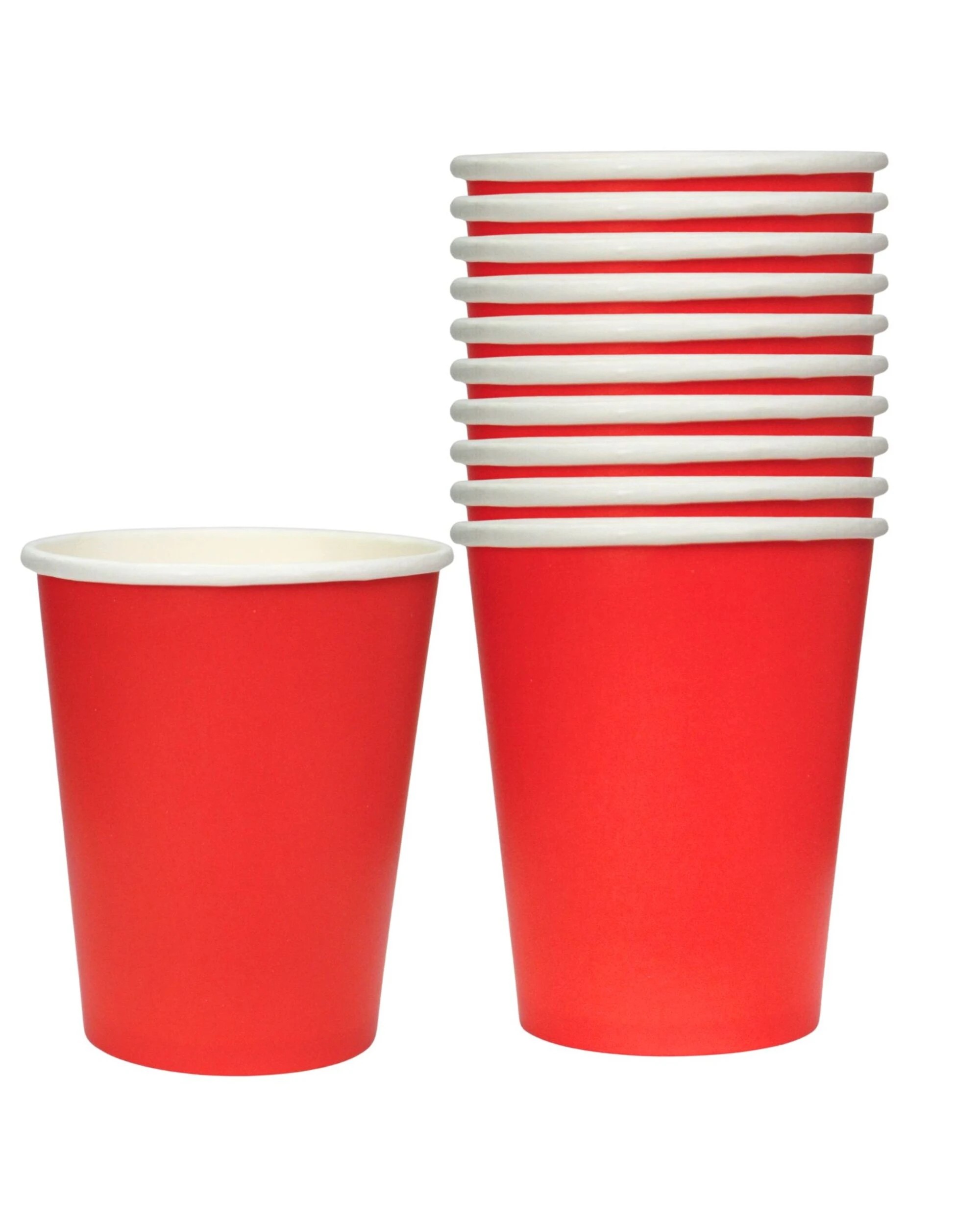 1 Party Maker Paper Cups 266ml Pack of 12 - Red, 1 of 3