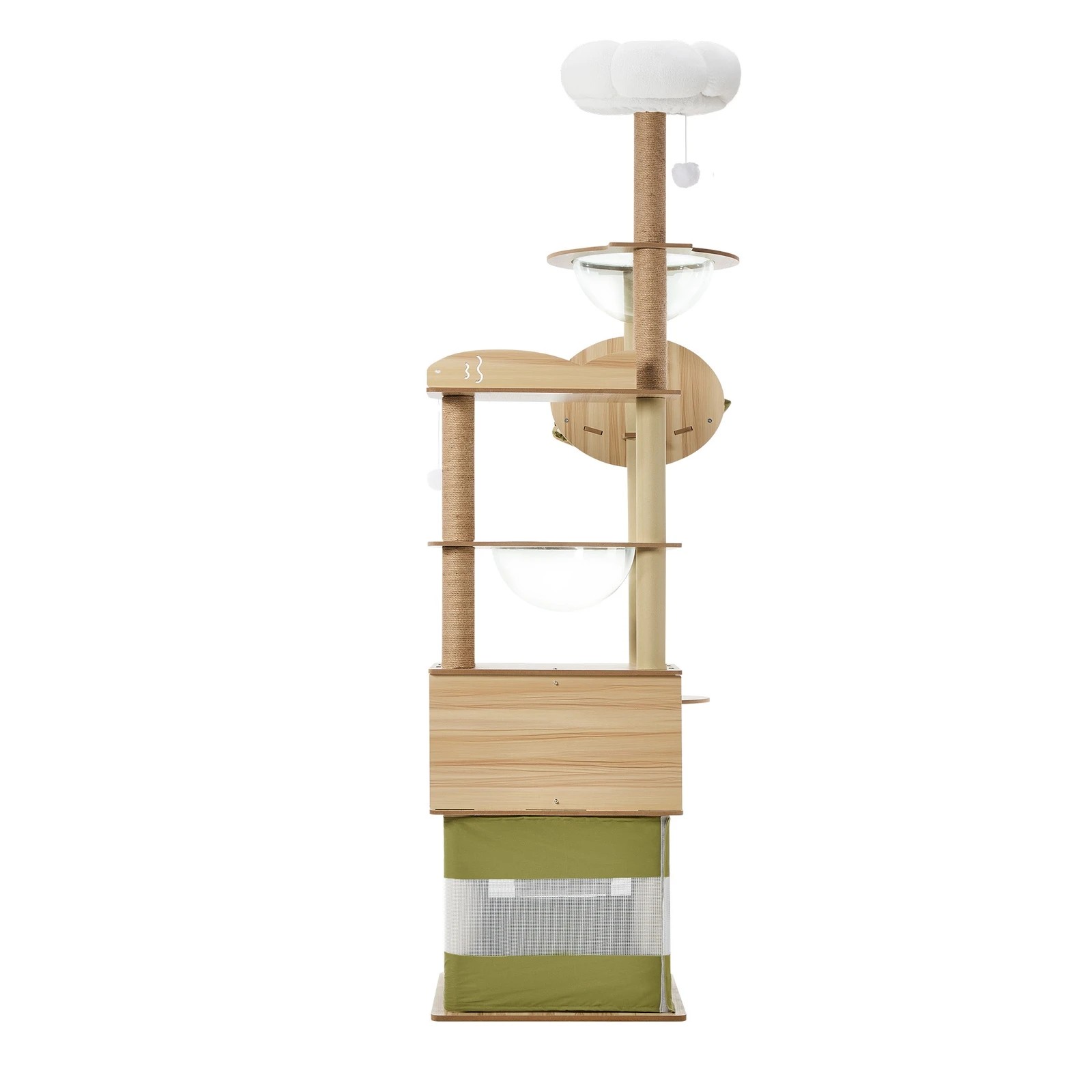 9 Alopet Cat Tree Tower Scratching Post Scratcher 196cm Condo House Bed Furniture
 - natural, 9 of 10