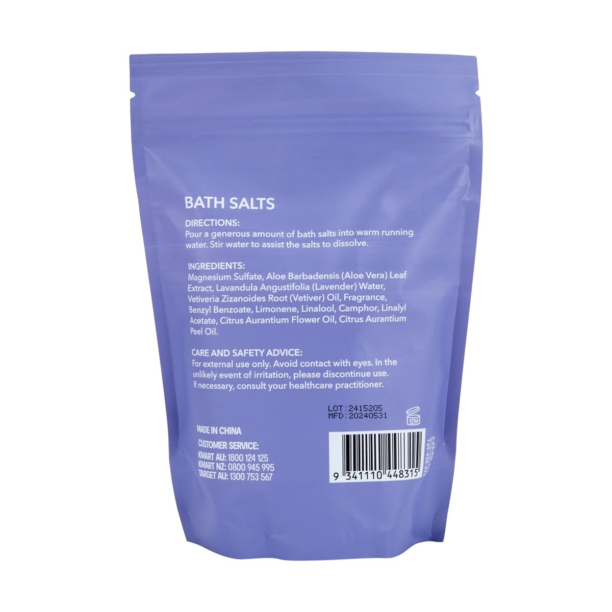 4 OXX Bodycare Sleep Bath Salts 500g - Aloe Vera, Lavender and Vetiver, 4 of 4
