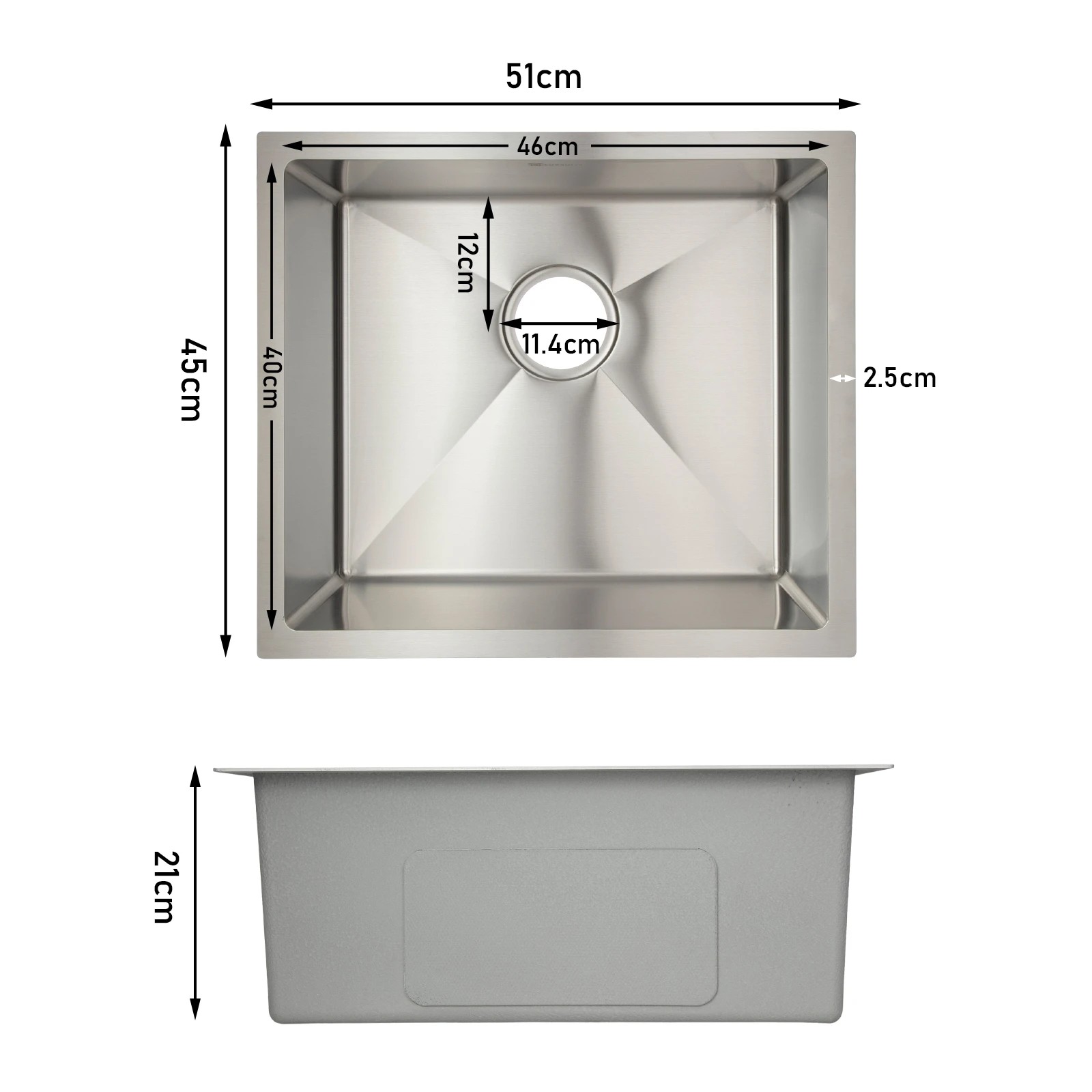 4 LUXSUITE Kitchen Sink Stainless Steel Basin Laundry Drop In Undermount, 4 of 8