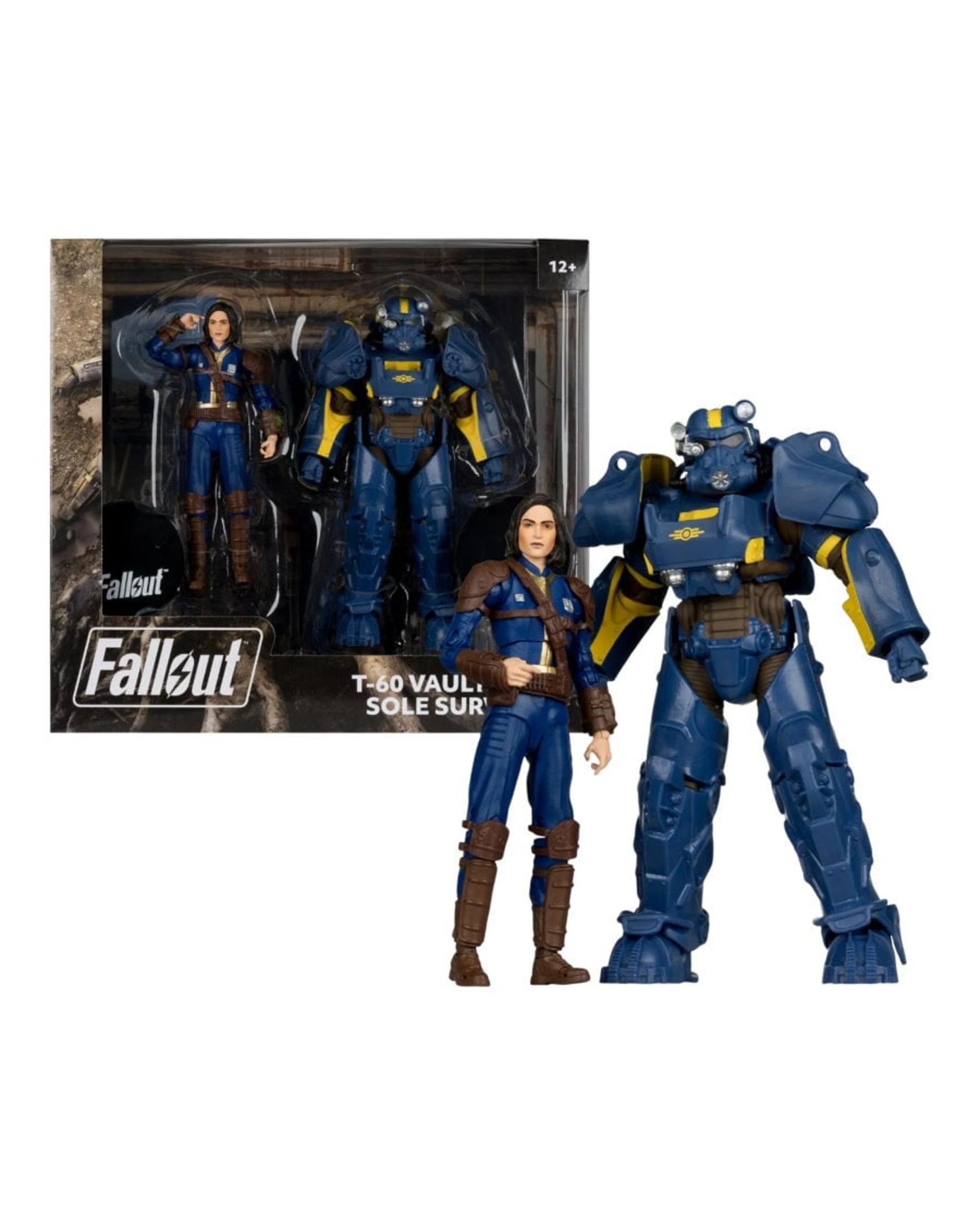 1 Fallout 4 T-60 Vault Tec and Sole Survivor 7 inch Action Figure 2 Pack, 1 of 10