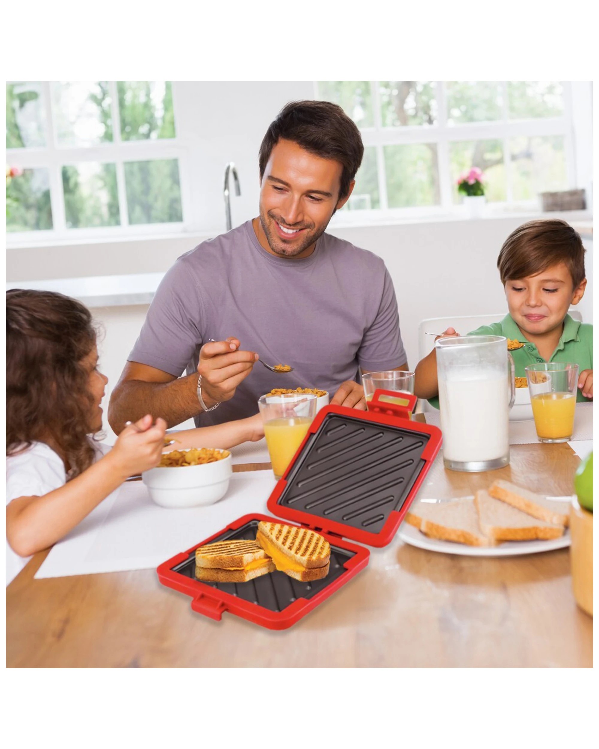 2 Eezee's Muncheez Microwave Toastie Maker Non-stick Sandwich Press Red 18cm
 - Red, 2 of 8