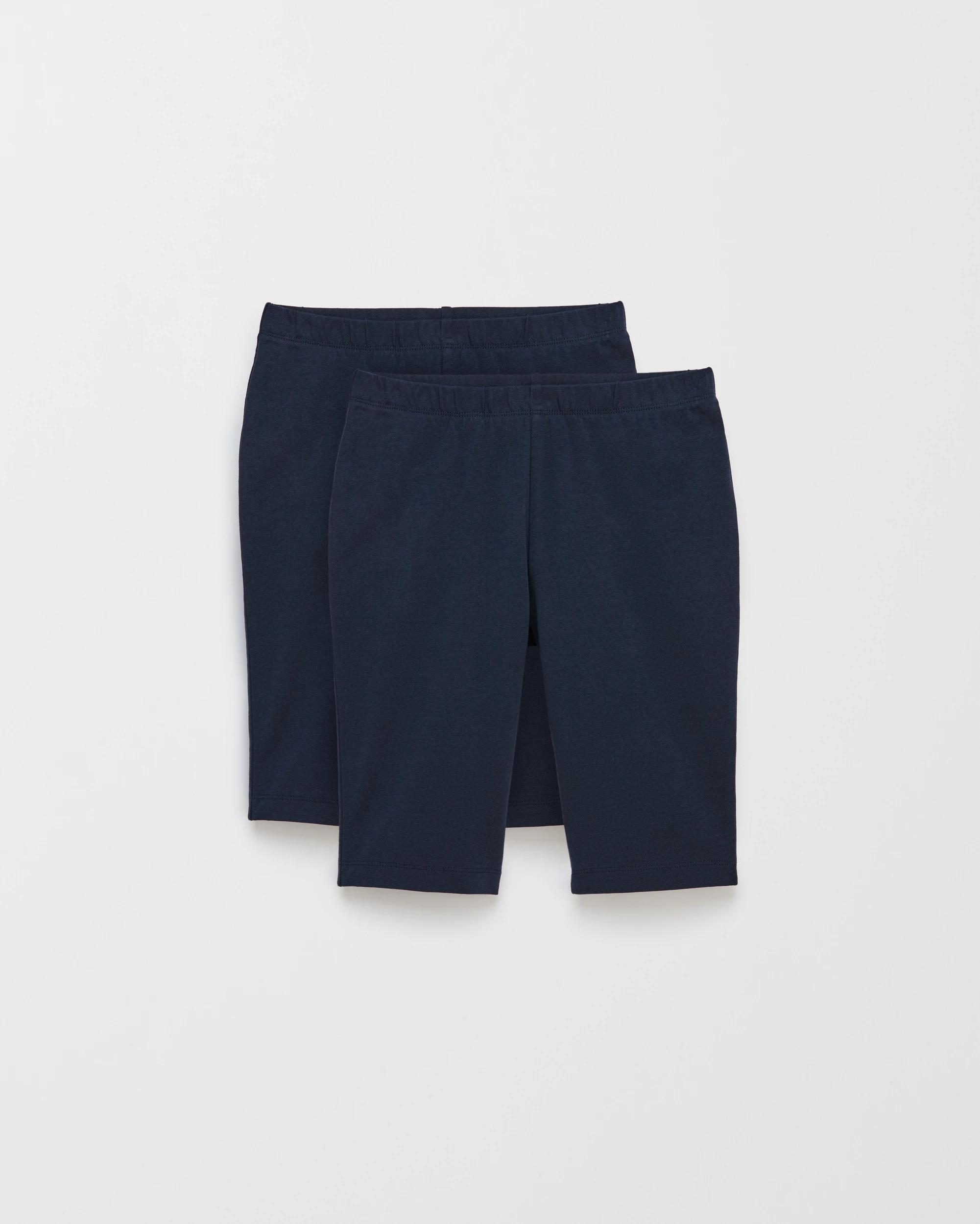1 Target Kids Australian Cotton Mid Length Bike Short 2 Pack NAVY BLUE, 1 of 2