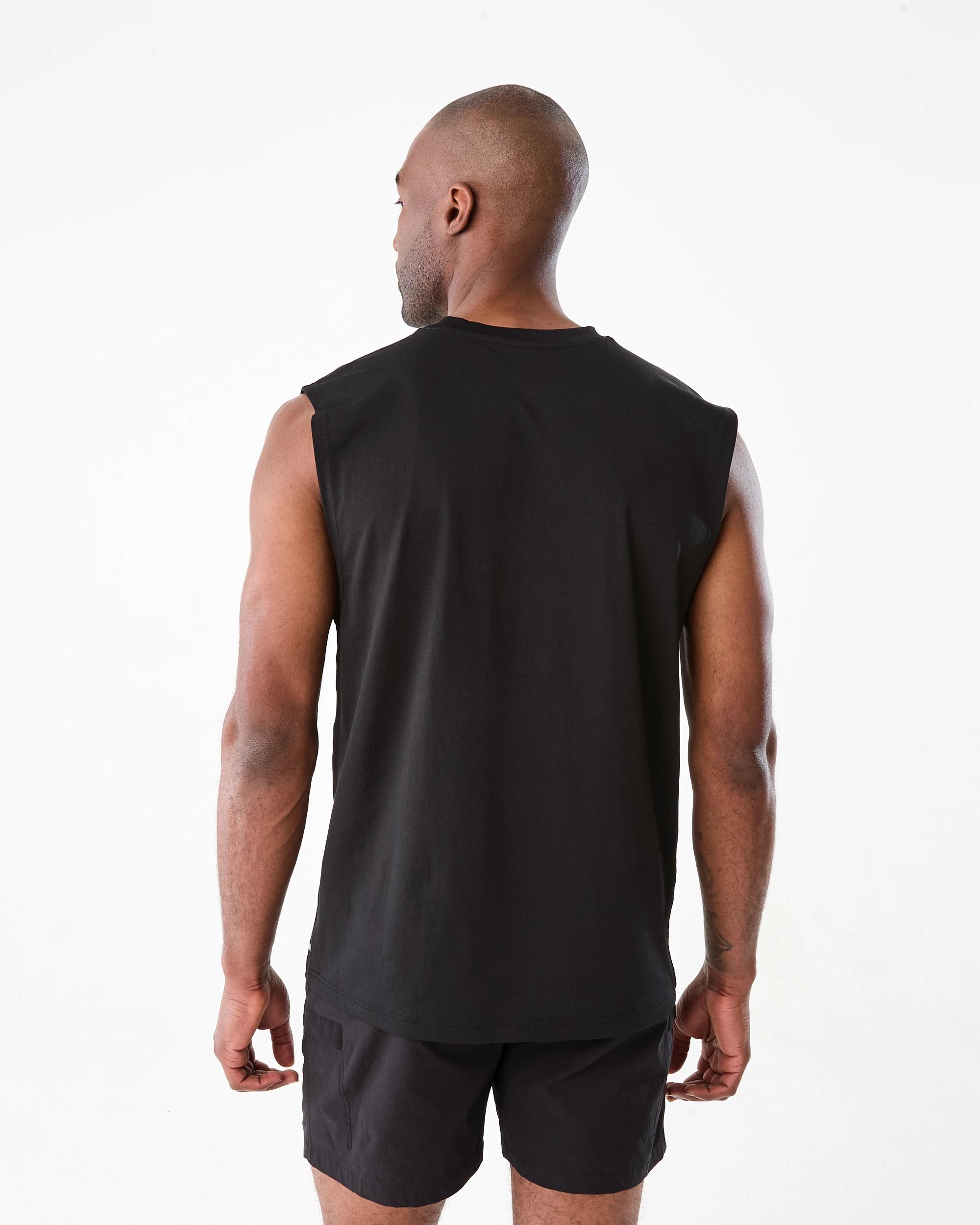 3 Active Mens Training Oversized Muscle BLACK, 3 of 7
