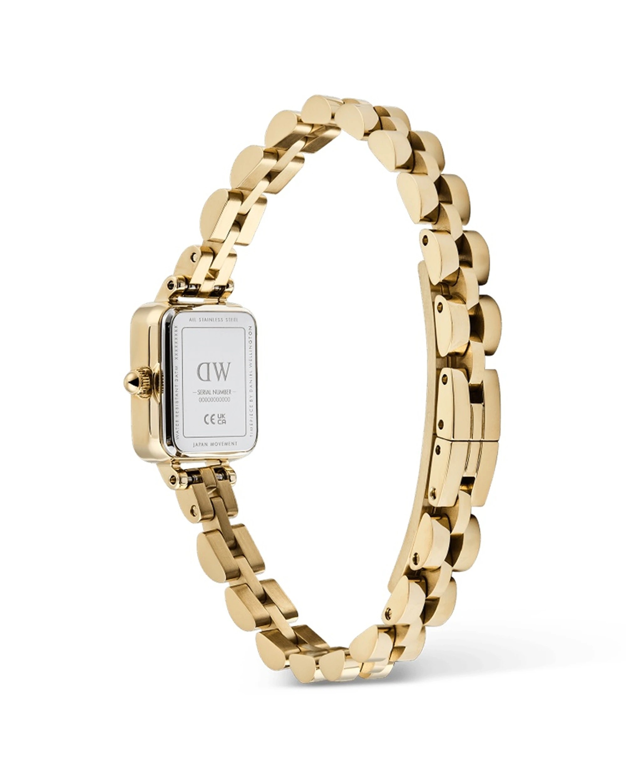 4 Daniel Wellington Quadro Mini Arch 3-Link Emerald Sunray Gold Watch 18.2x15.4mm, 4 of 5