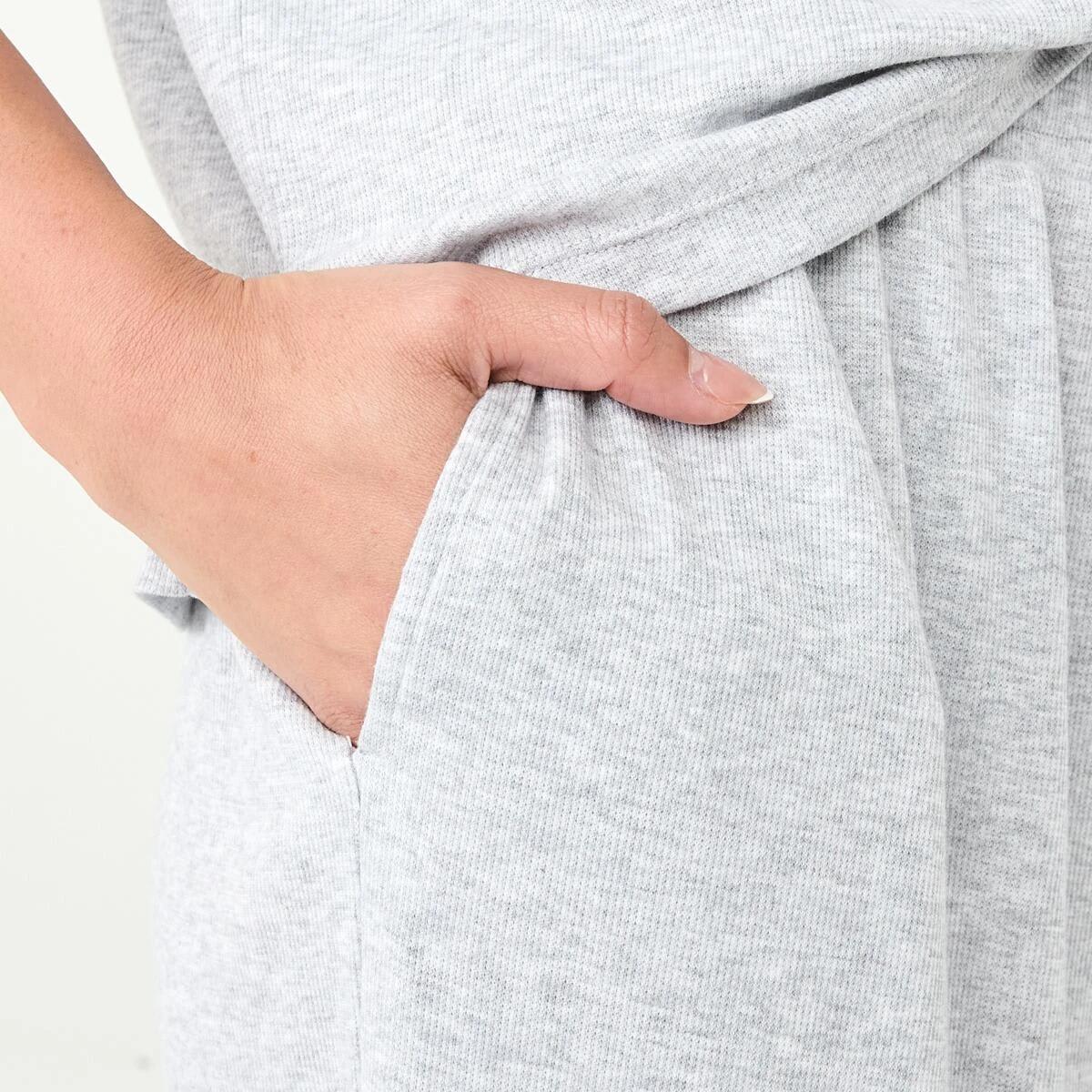 5 Rib Wide Leg Comfort Pants SILVER MARLE, 5 of 6