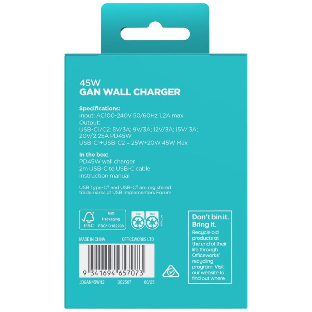 5 J.Burrows 45W GaN Dual USB-C Wall Charger, 5 of 5