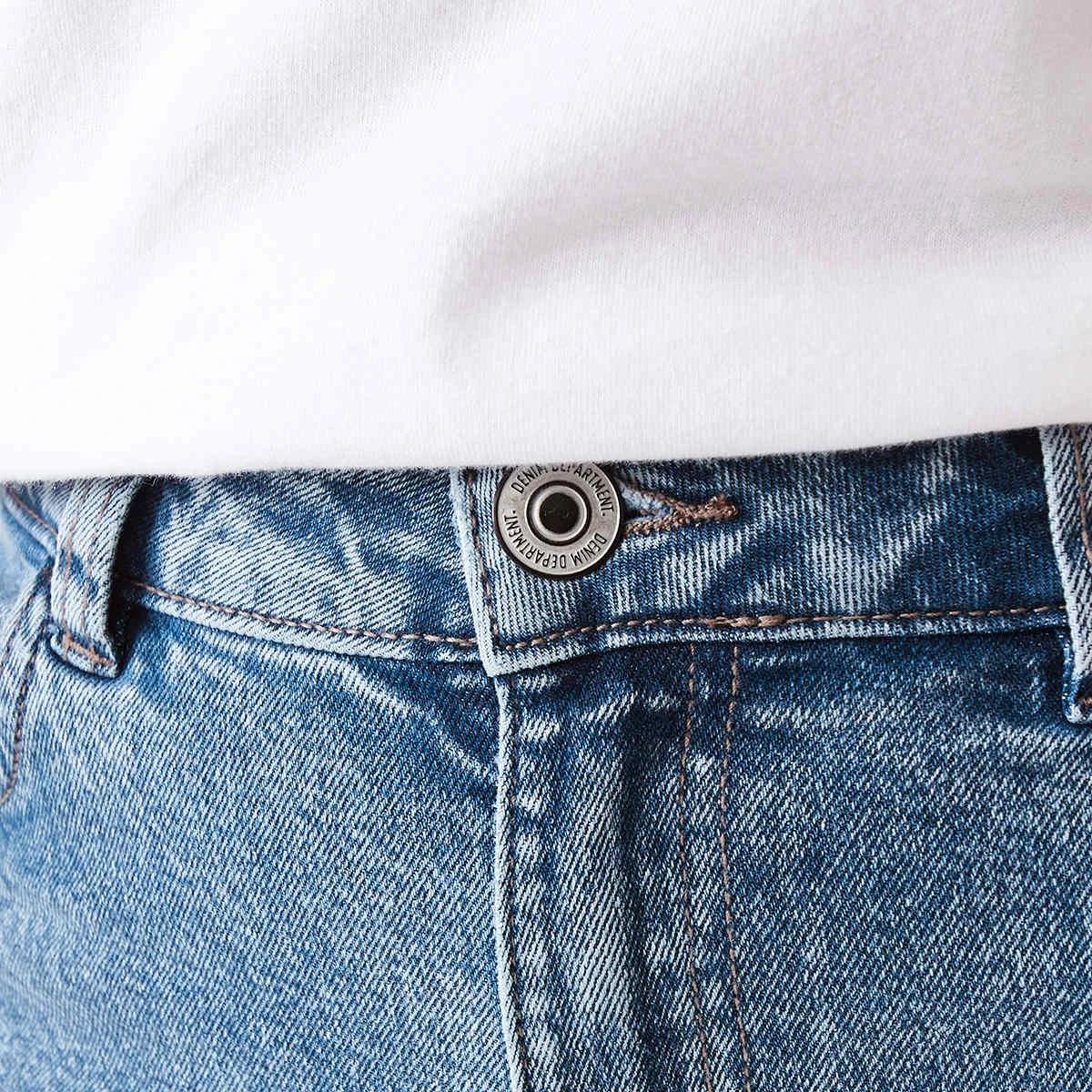 7 High Rise Straight Jeans Mid Wash, 7 of 8