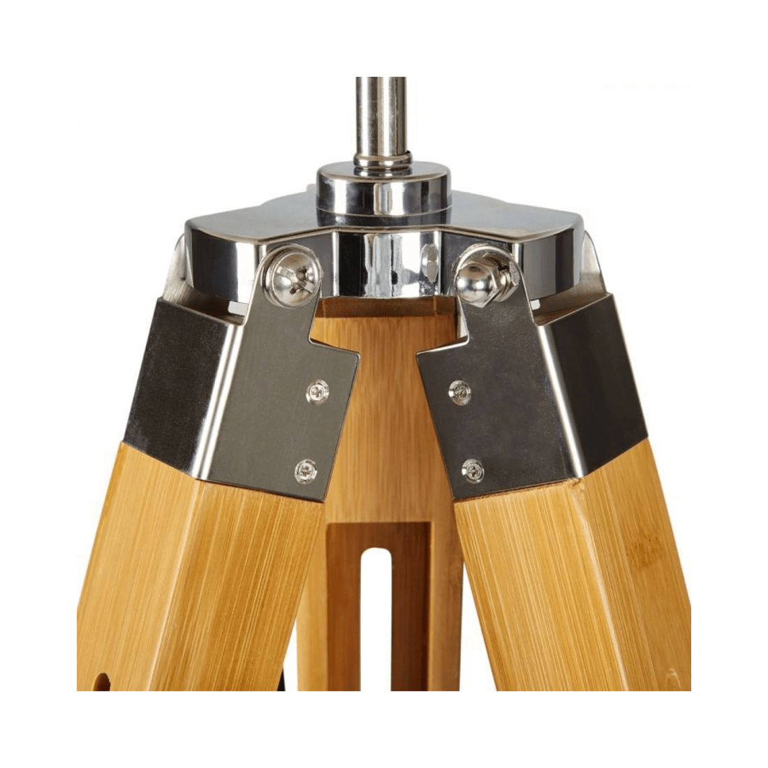 3 BR Home Bamboo Tripod Floor Lamp with Linen Shade, 3 of 6