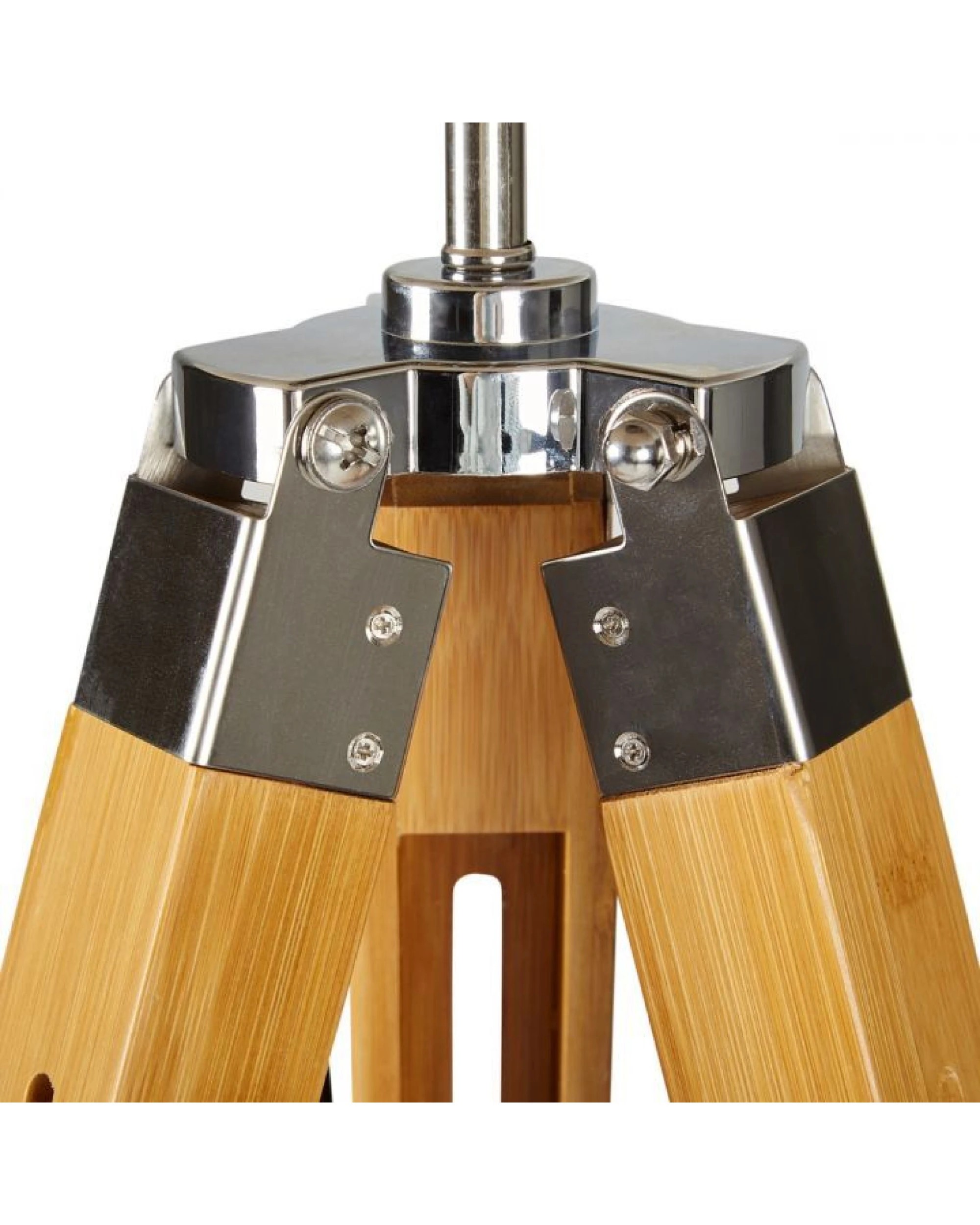 3 BR Home Bamboo Tripod Floor Lamp with Linen Shade, 3 of 5