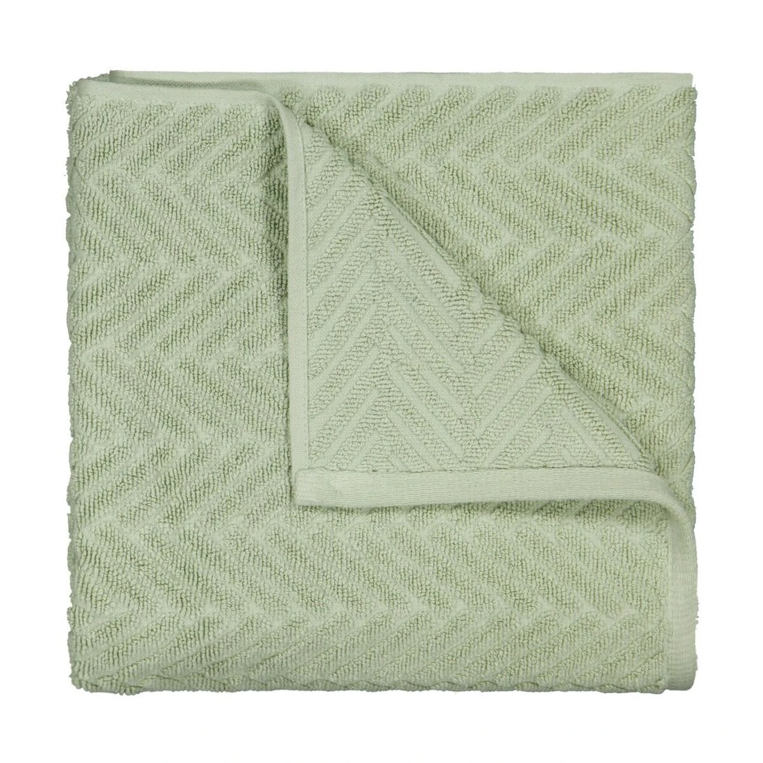 1 Chevron Cotton Bath Towel - Sage, 1 of 6