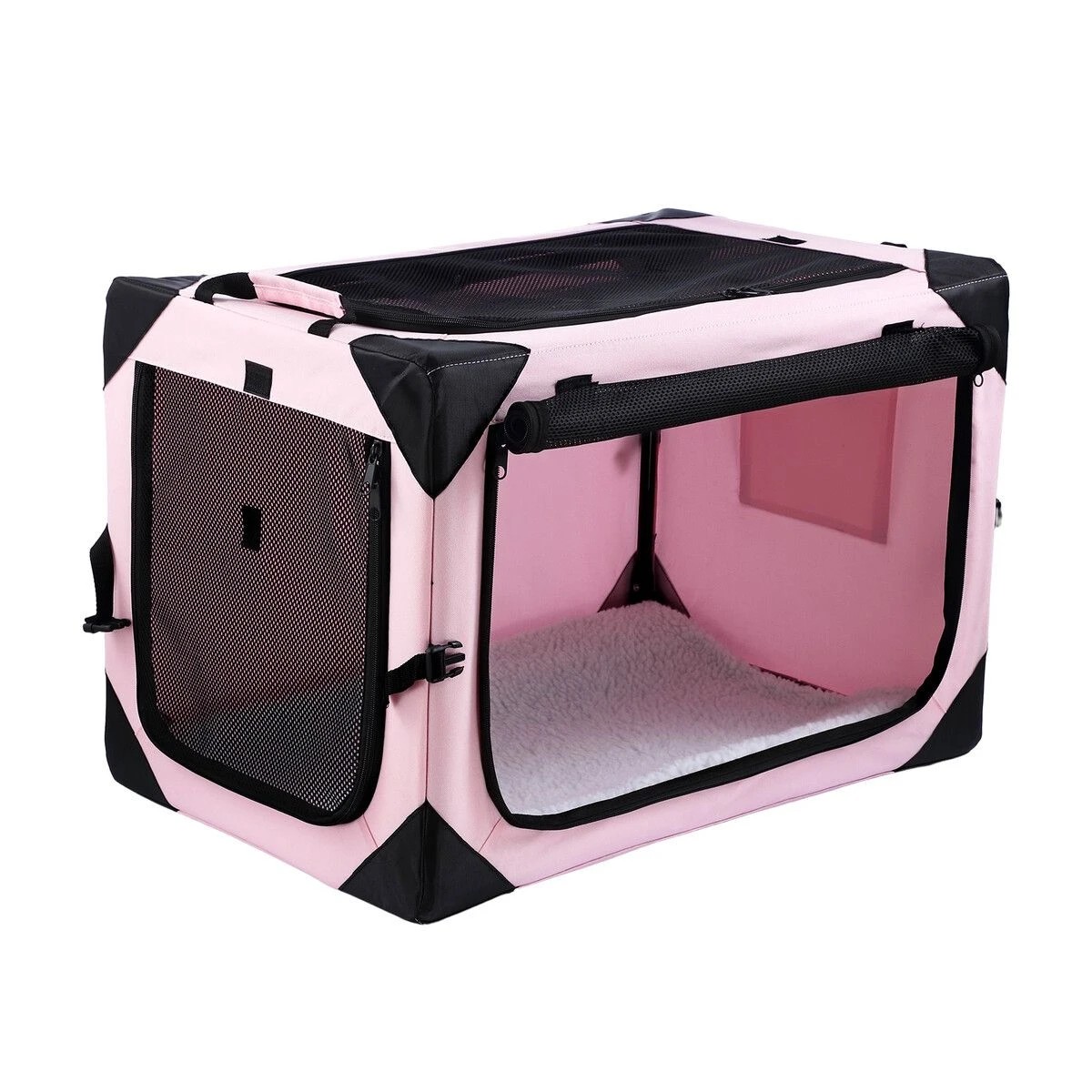 1 Pet Scene Dog Pet Cat Crate Cage Rabbit Hutch Bird Puppy Pink, 1 of 3