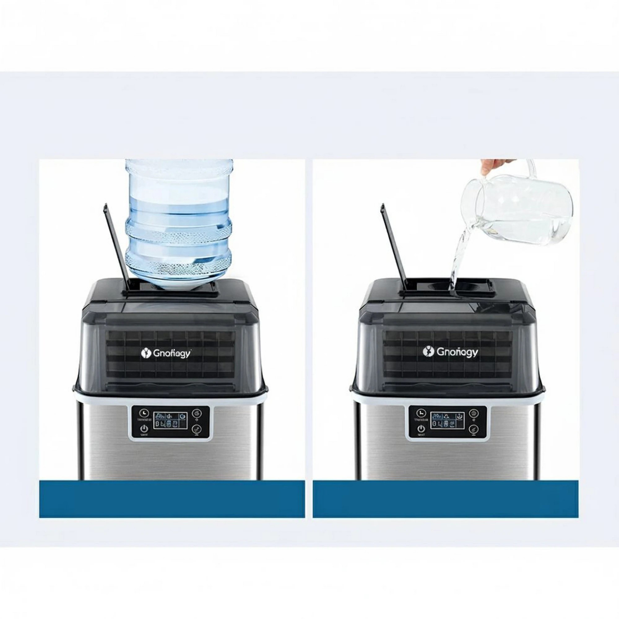 7 Devanti  Ice Maker Machine Ice Cube Tray Counter Party 3.2L Stainless Steel - Silver, 7 of 7