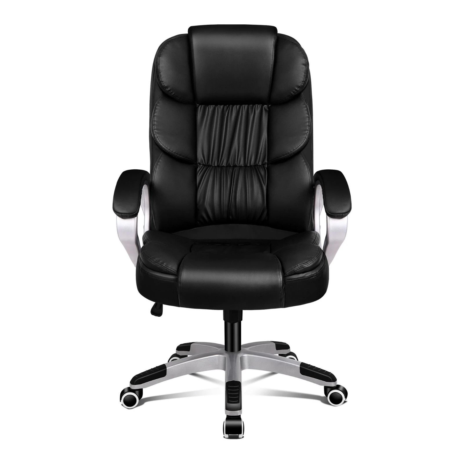 4 Alfordson Office Chair Executive Computer Gaming Racer PU Leather Work Seat - Black, 4 of 10