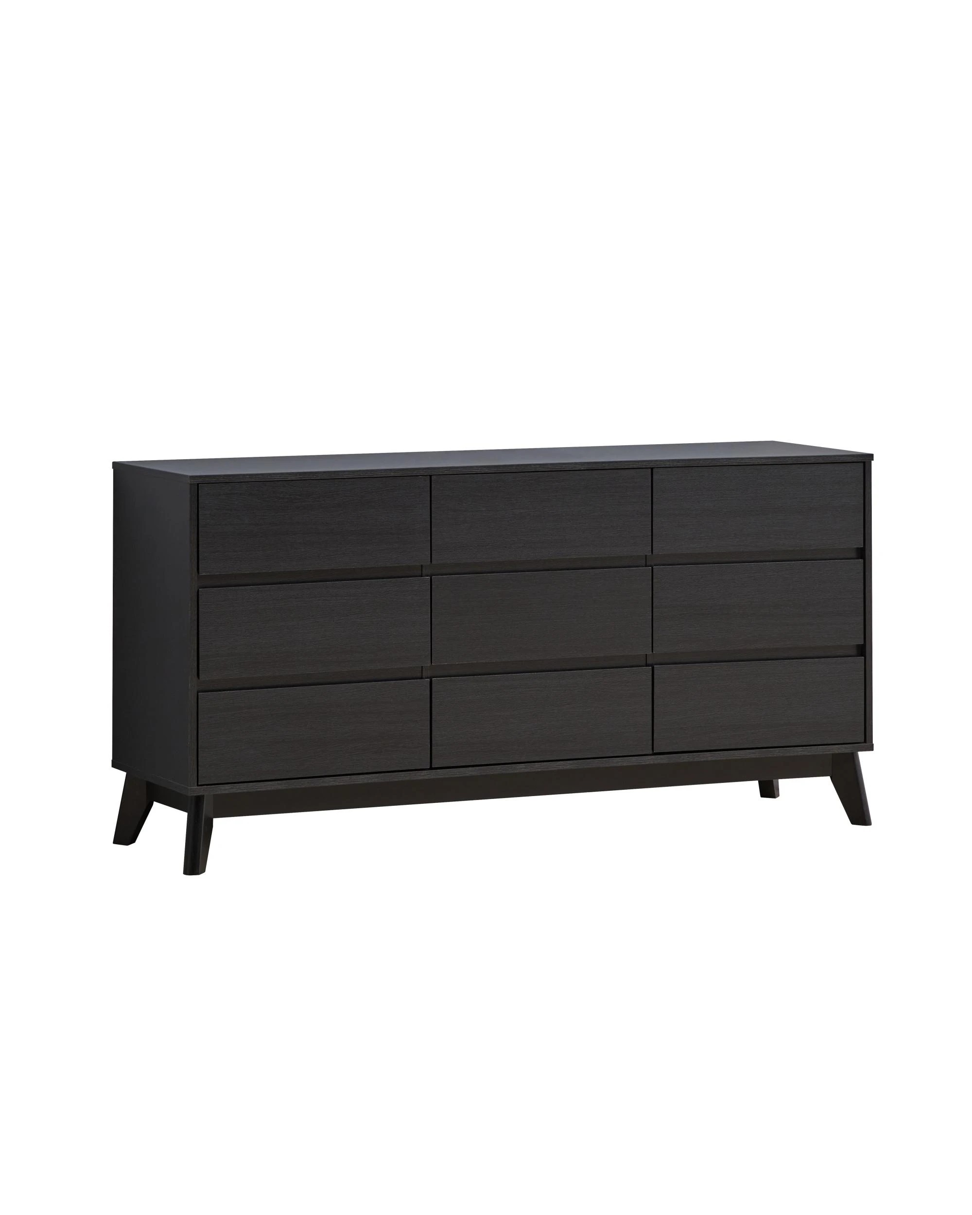 1 Kodu Chest 9 Drawers Tallboy Lowboy Dresser - Black, 1 of 7