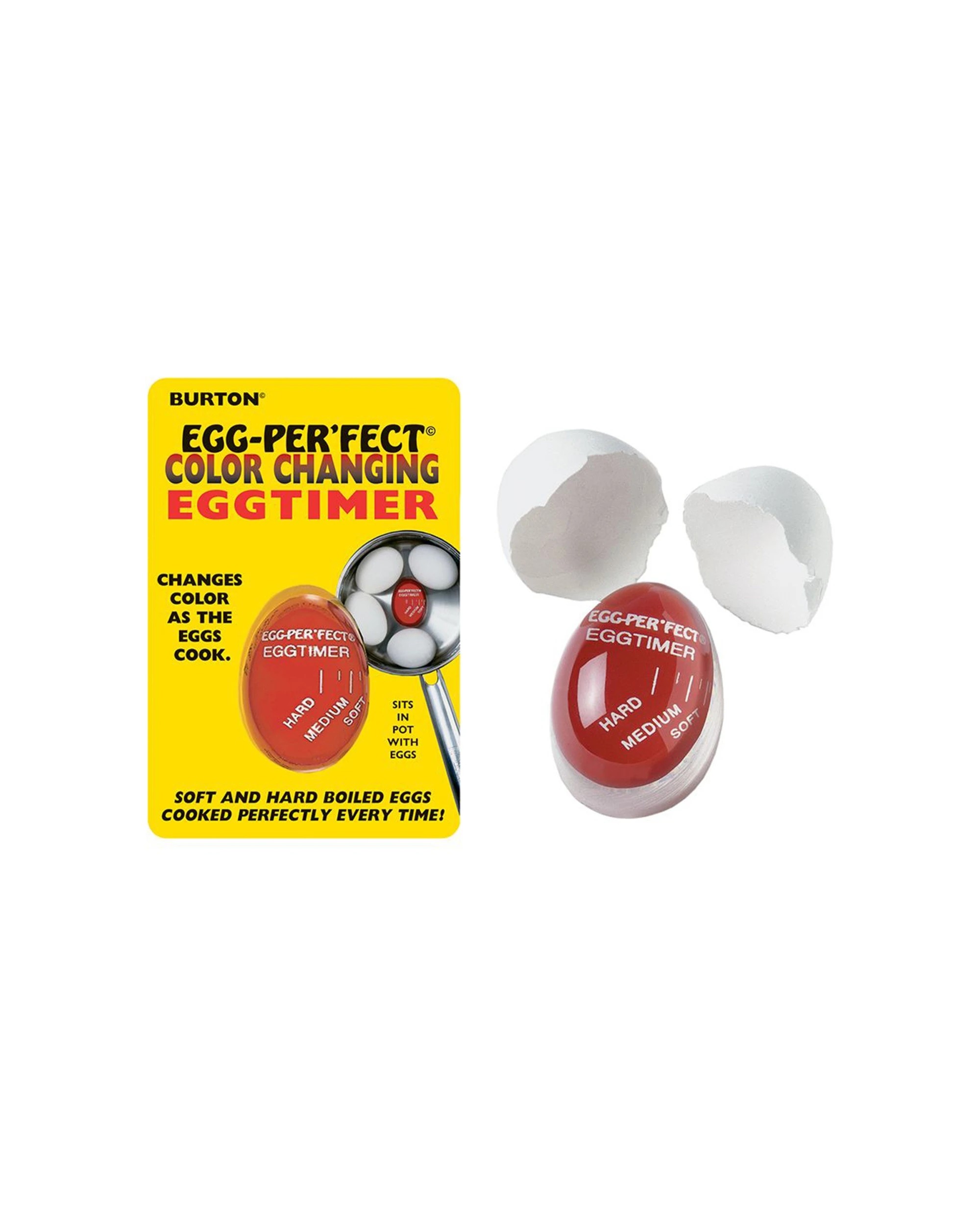 1 Burton Heat-Sensitive Colour-Changing Egg Timer 3505-1 - White, 1 of 3