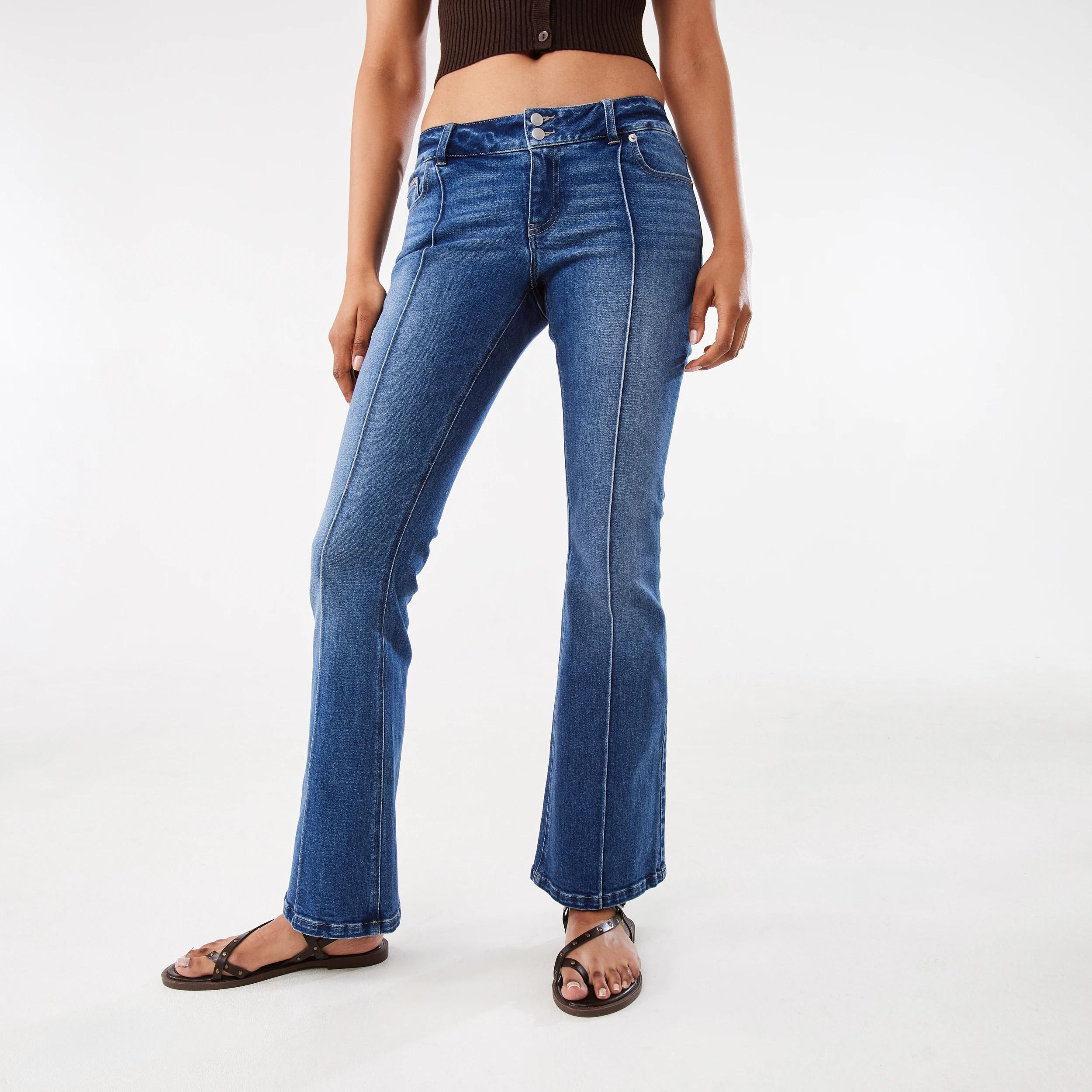 1 Low Rise Bootleg Jeans Mid Wash, 1 of 10
