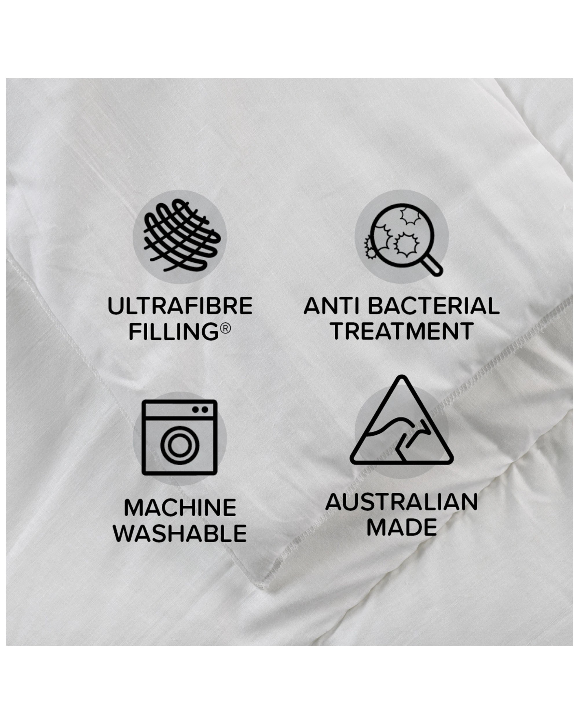 4 Tontine Easy Care Queen All Seasons Cotton Quilt Medium Weight Machine Washable
 - Queen Bed
 - White, 4 of 5