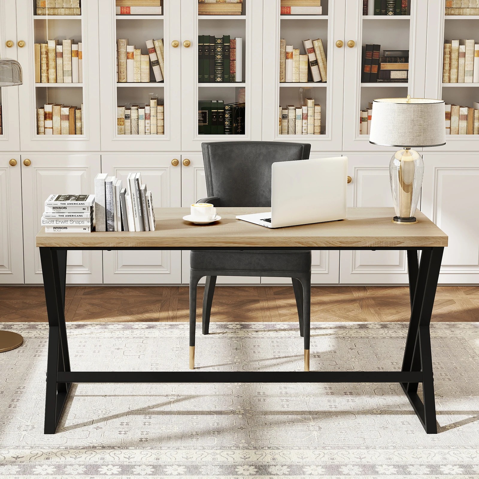 3 Costway 1.5M Computer Desk Executive PC Workstation w/Heavy-duty Metal Frame, 3 of 3