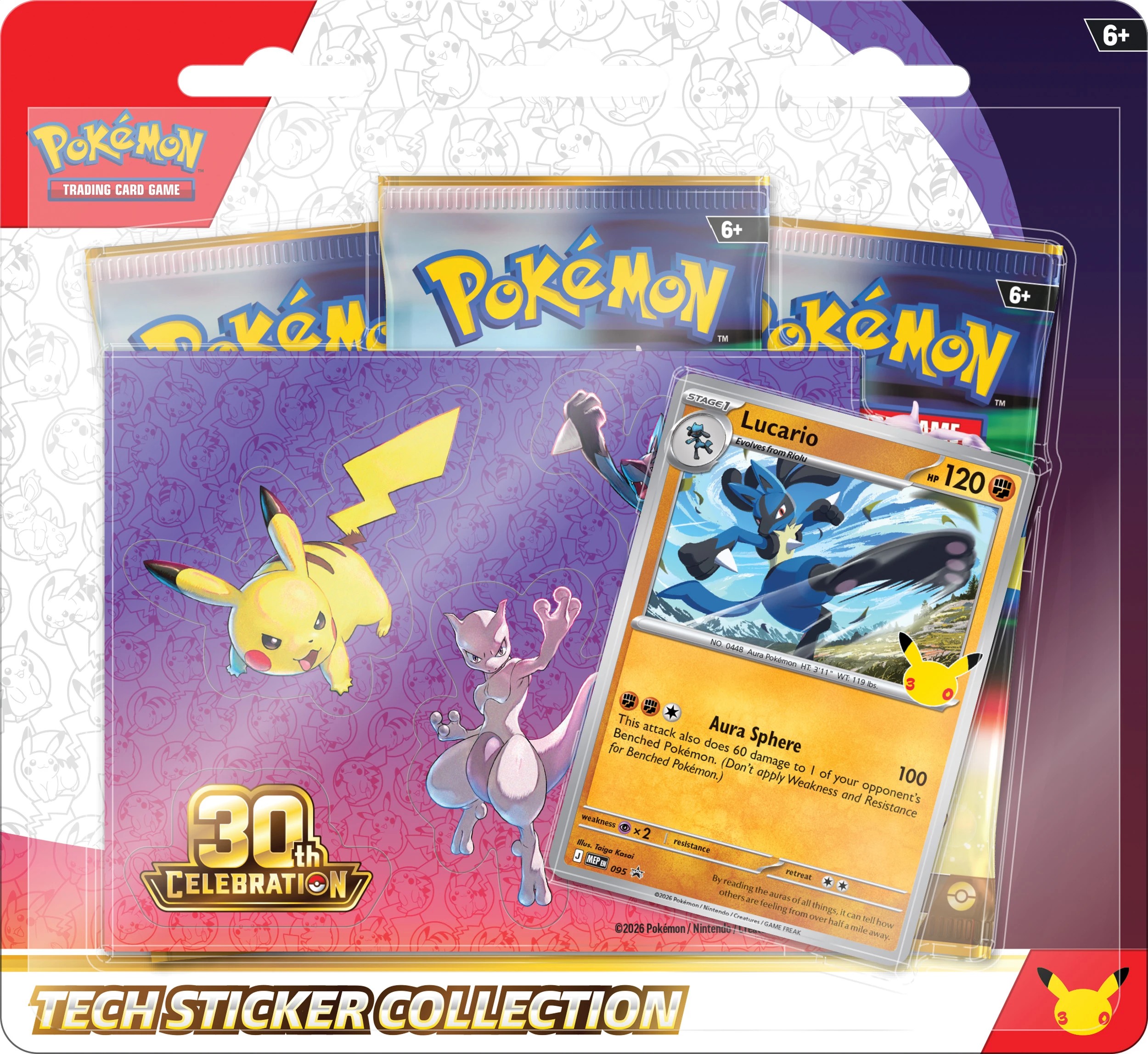 2 Pokemon Trading Card Game: 30th Celebration Tech Sticker Collection - Assorted, 2 of 5