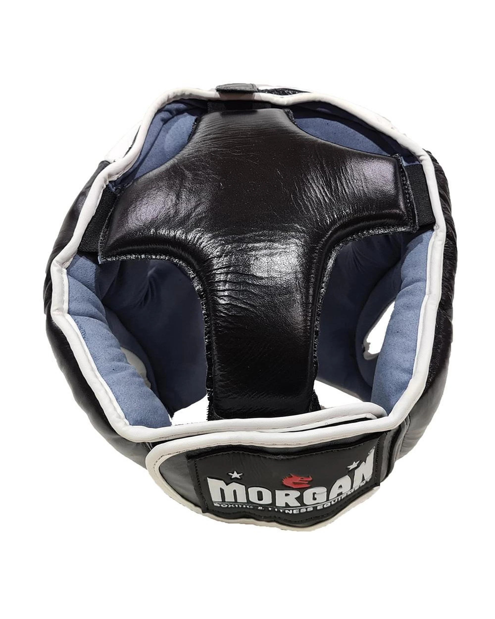 5 Morgan Leather Head Guard With Abx Plastic Removable Grill Medium, 5 of 5