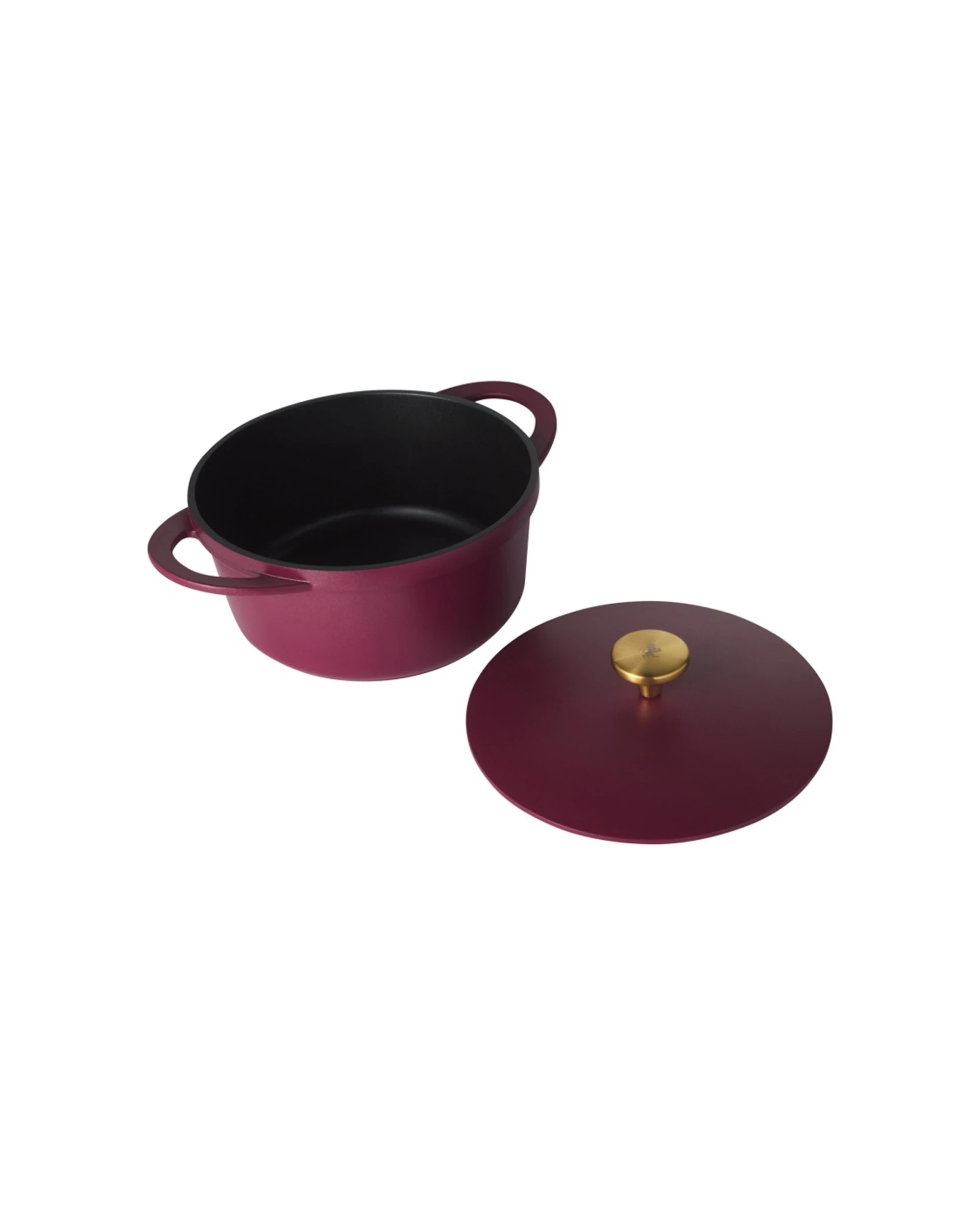 2 Maxwell & Williams Cast Lite Non-Stick Casserole Pan 24cm/4.2L Cherry - Red, 2 of 4