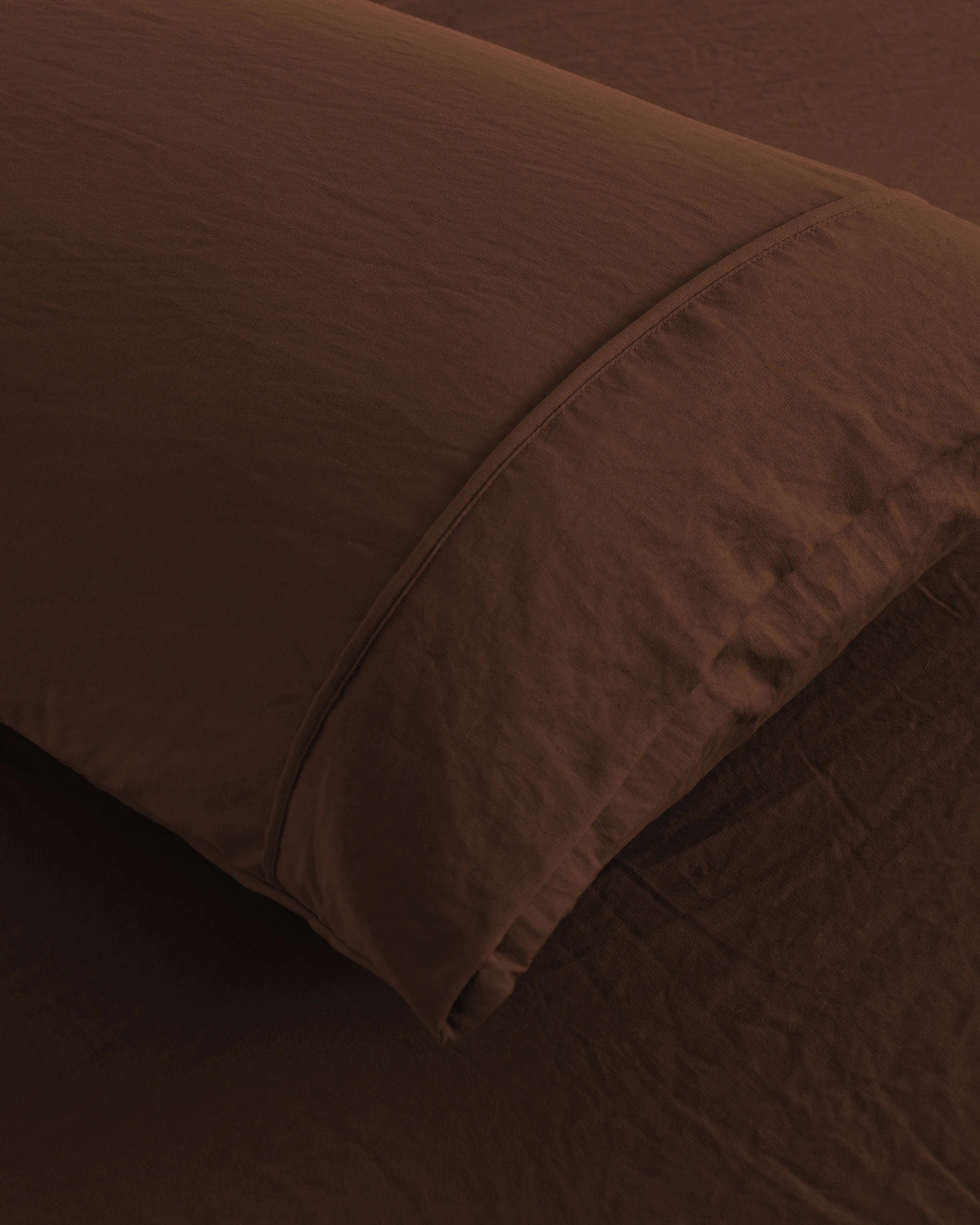 4 Dreamaker Superfine Washed Microfibre King Pillowcase Twin Pack - Chocolate, 4 of 6