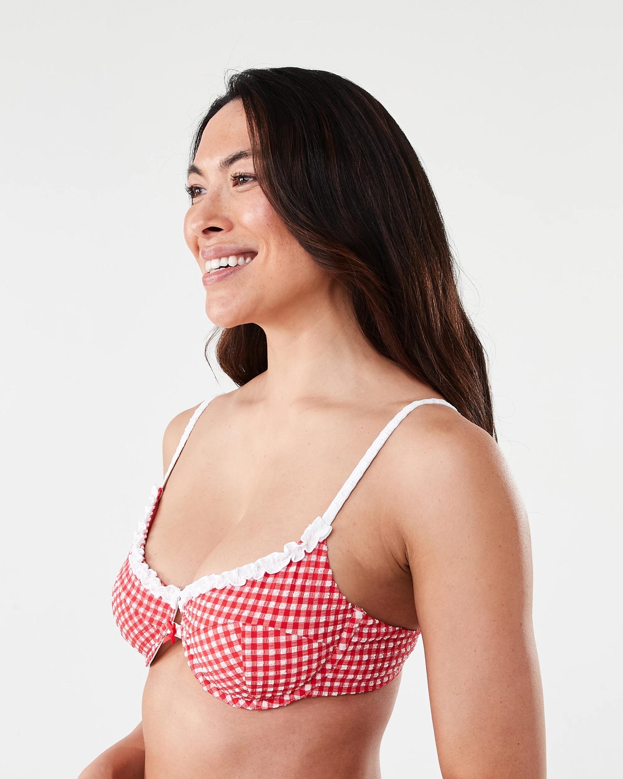 2 Gingham Balconette Bikini Top R Gingham, 2 of 7