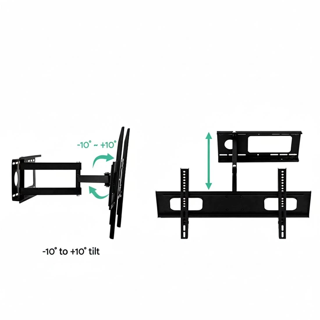 3 Artiss TV Wall Mount Bracket for 32"-70" LED LCD TVs Full Motion Strong Arms - Black, 3 of 7